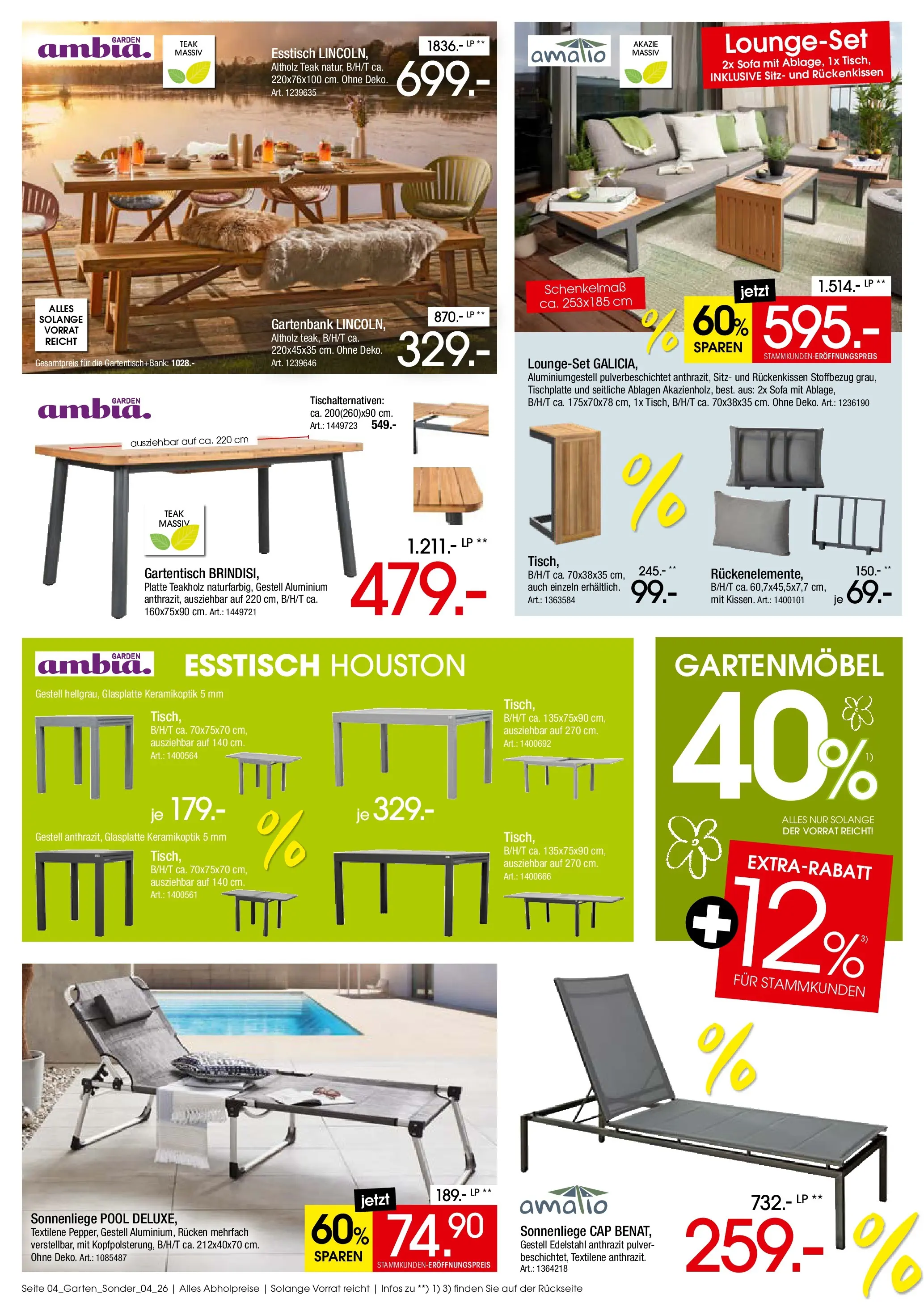 Zurbrüggen - Zurbrüggen: Gartentrends 2026 (ab 11.06.2026) zum Blättern | Seite: 4 | Produkte: Esstisch, Sofa, Gartenmöbel