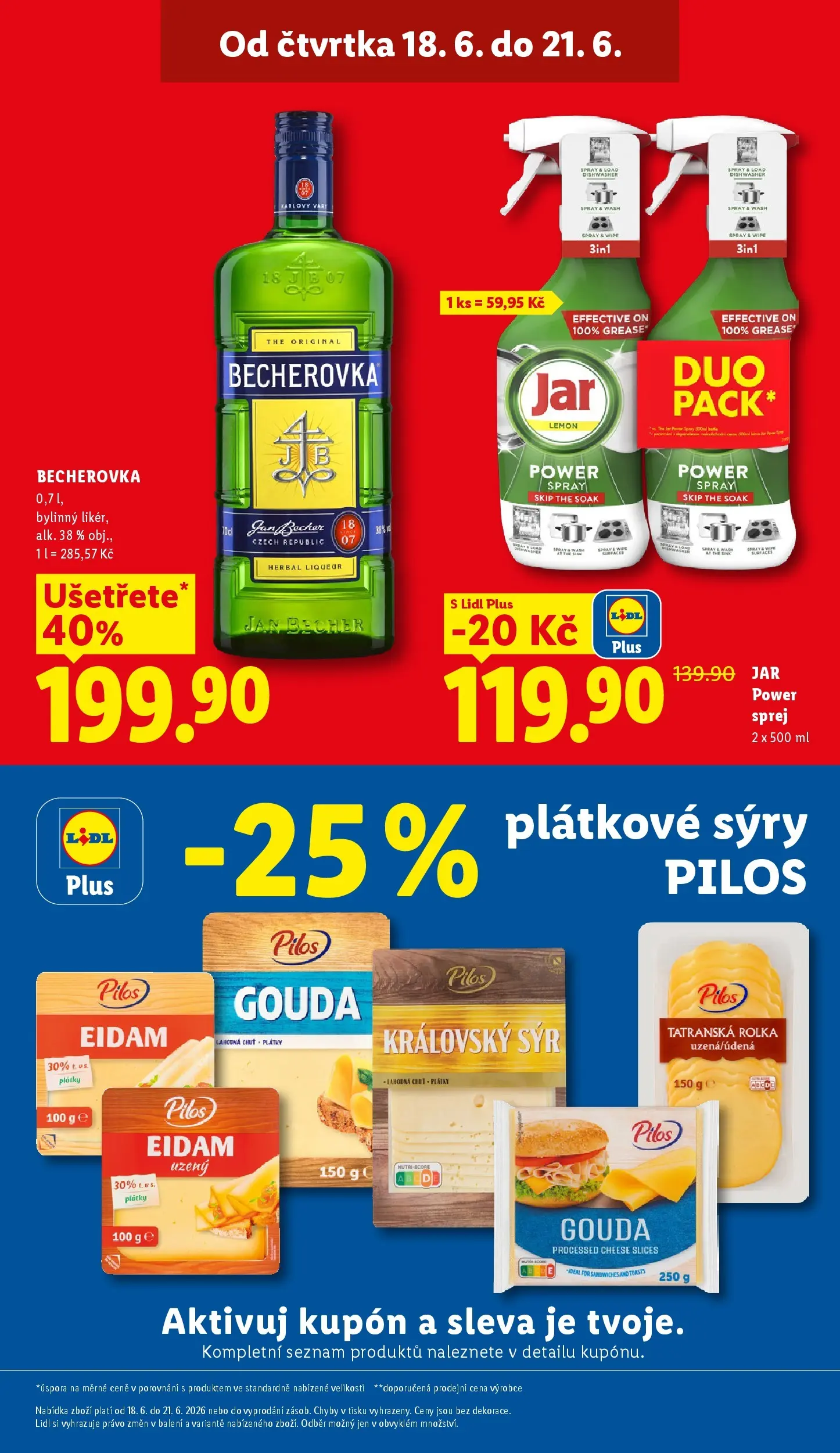 Lidl leták od 17.06.2026 - Nový akční leták | Strana: 3 | Produkty: Sýr, Sýry, Eidam, Becherovka