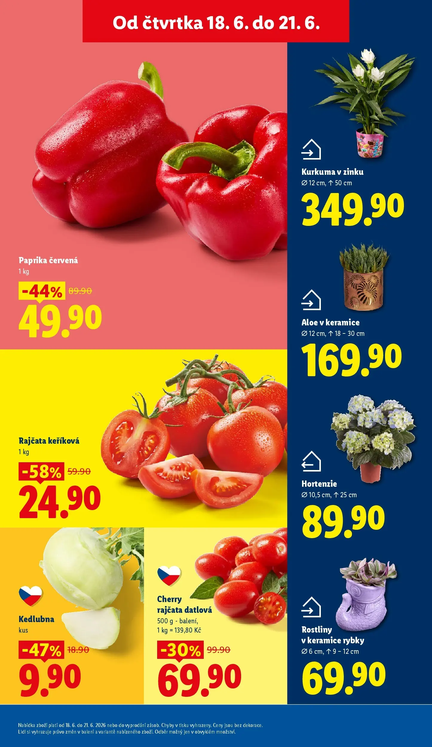Lidl leták od 17.06.2026 - Nový akční leták | Strana: 9 | Produkty: Rajčata, Rostliny, Paprika červená, Kedlubna