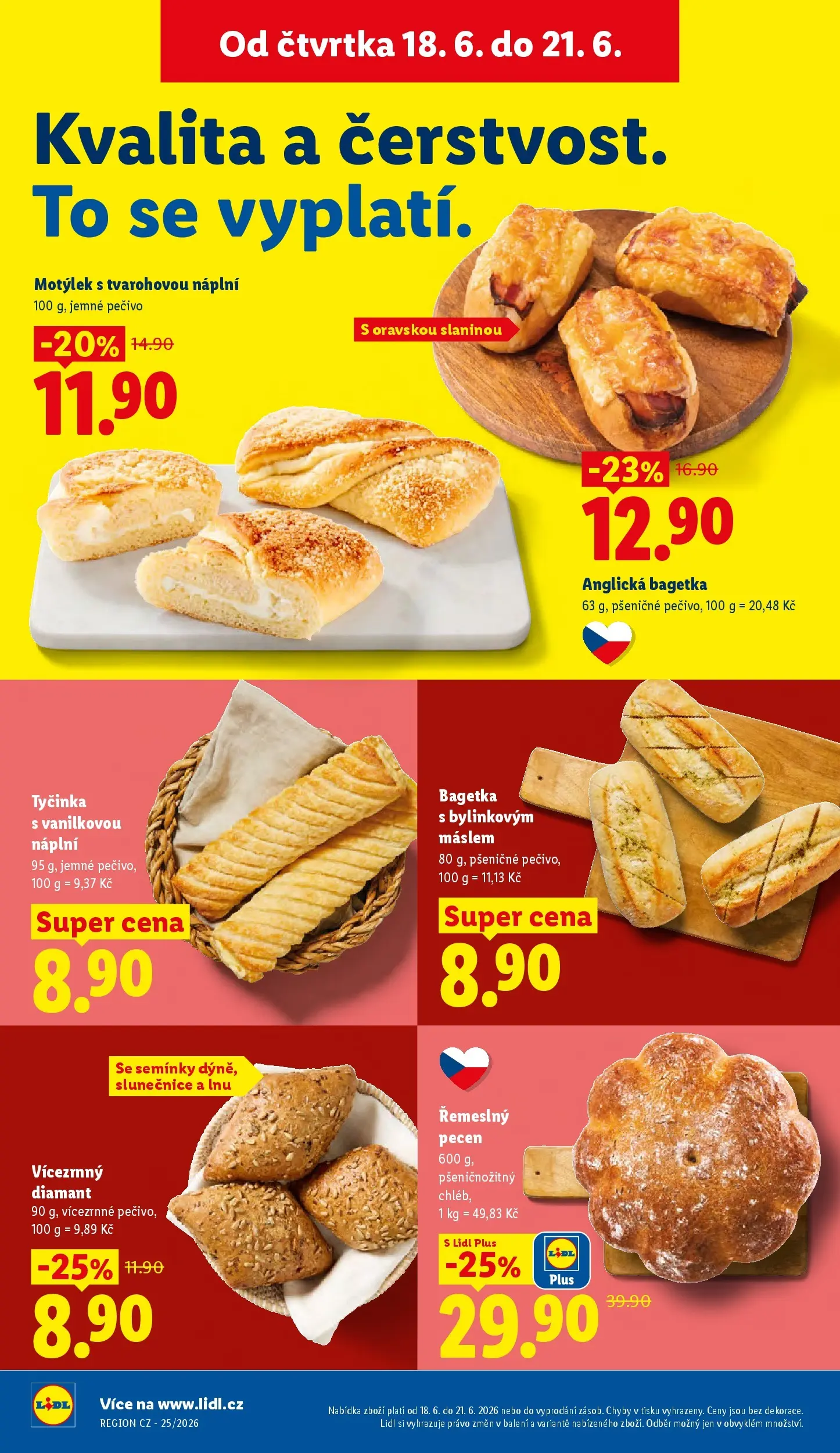 Lidl leták od 17.06.2026 - Nový akční leták | Strana: 10 | Produkty: Chléb, Pečivo
