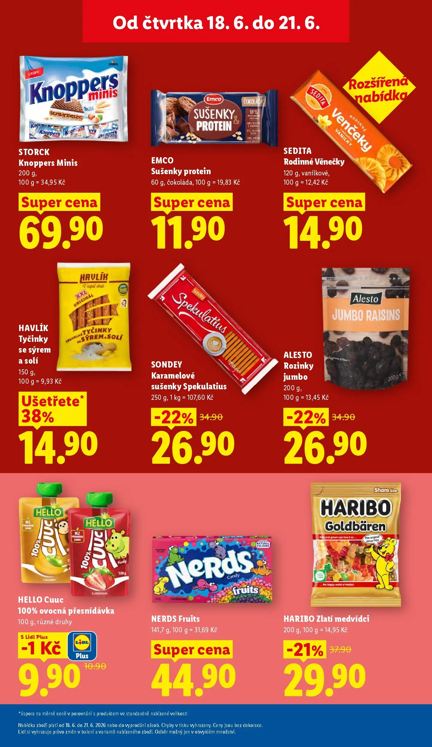 Lidl leták od 17.06.2026 - Nový akční leták | Strana: 23 | Produkty: Rozinky, Karamelové sušenky, Spekulatius, Protein