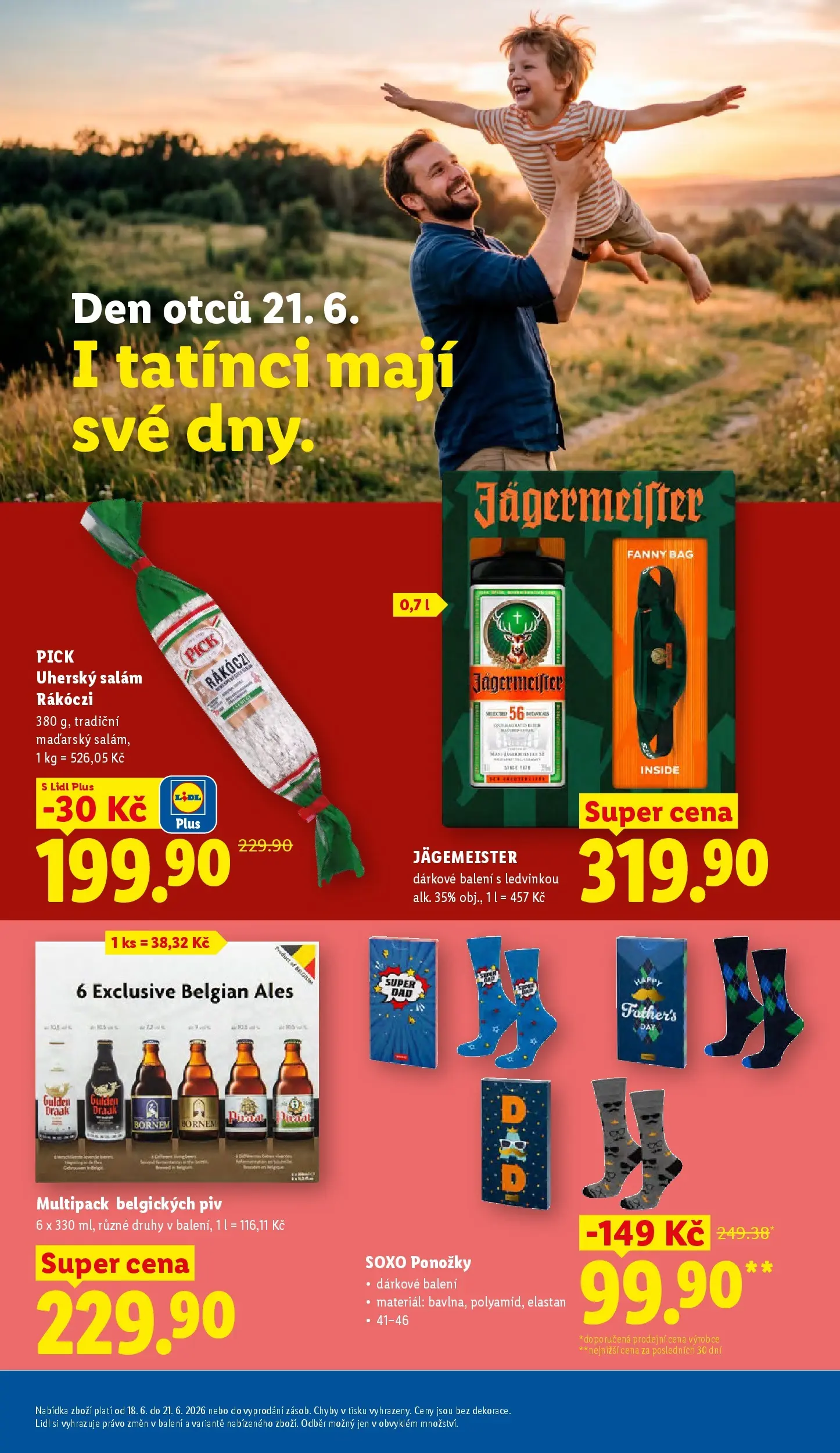 Lidl leták od 17.06.2026 - Nový akční leták | Strana: 25 | Produkty: Jägermeister, Ponožky, Salám, Pick Uherský salám