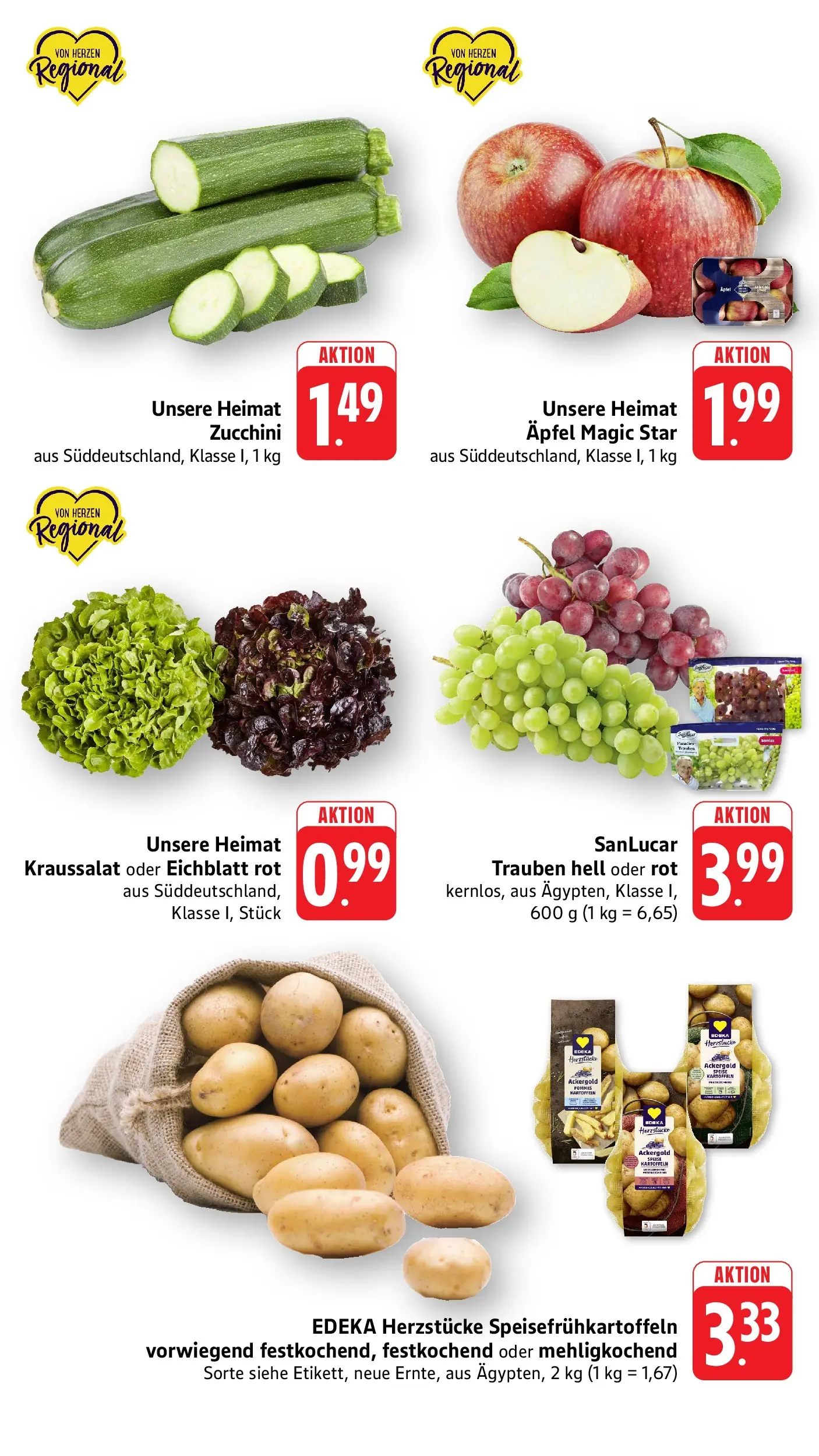 Edeka prospekt Offenburg-Zunsweier (ab 14.06.2026) » Angebote Online | Seite: 2 | Produkte: Pommes, Äpfel, Kartoffeln, Zucchini