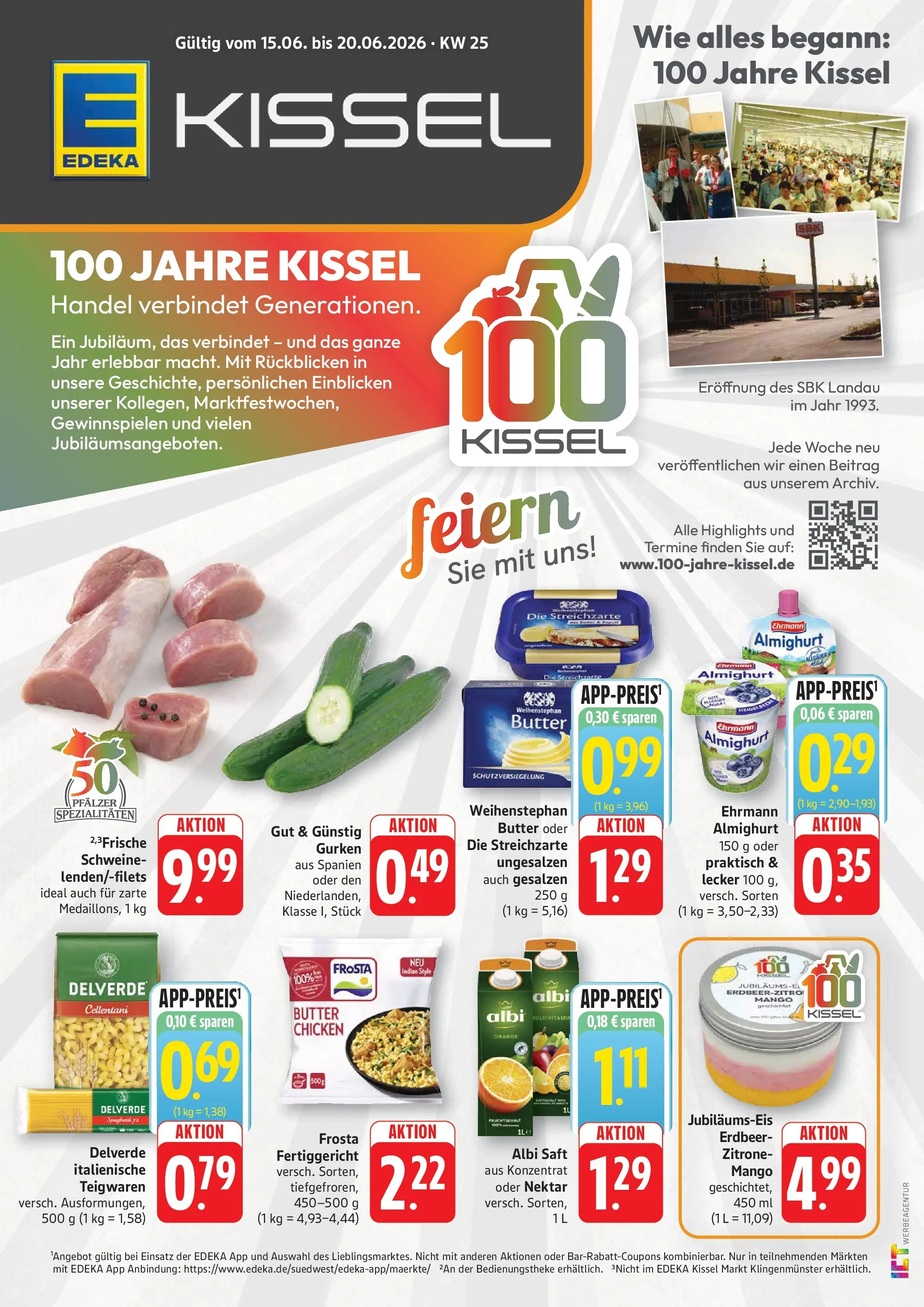 Edeka prospekt Kröppen (ab 14.06.2026) » Angebote Online | Seite: 1 | Produkte: Frosta, Zitrone, Pasta, Gurken