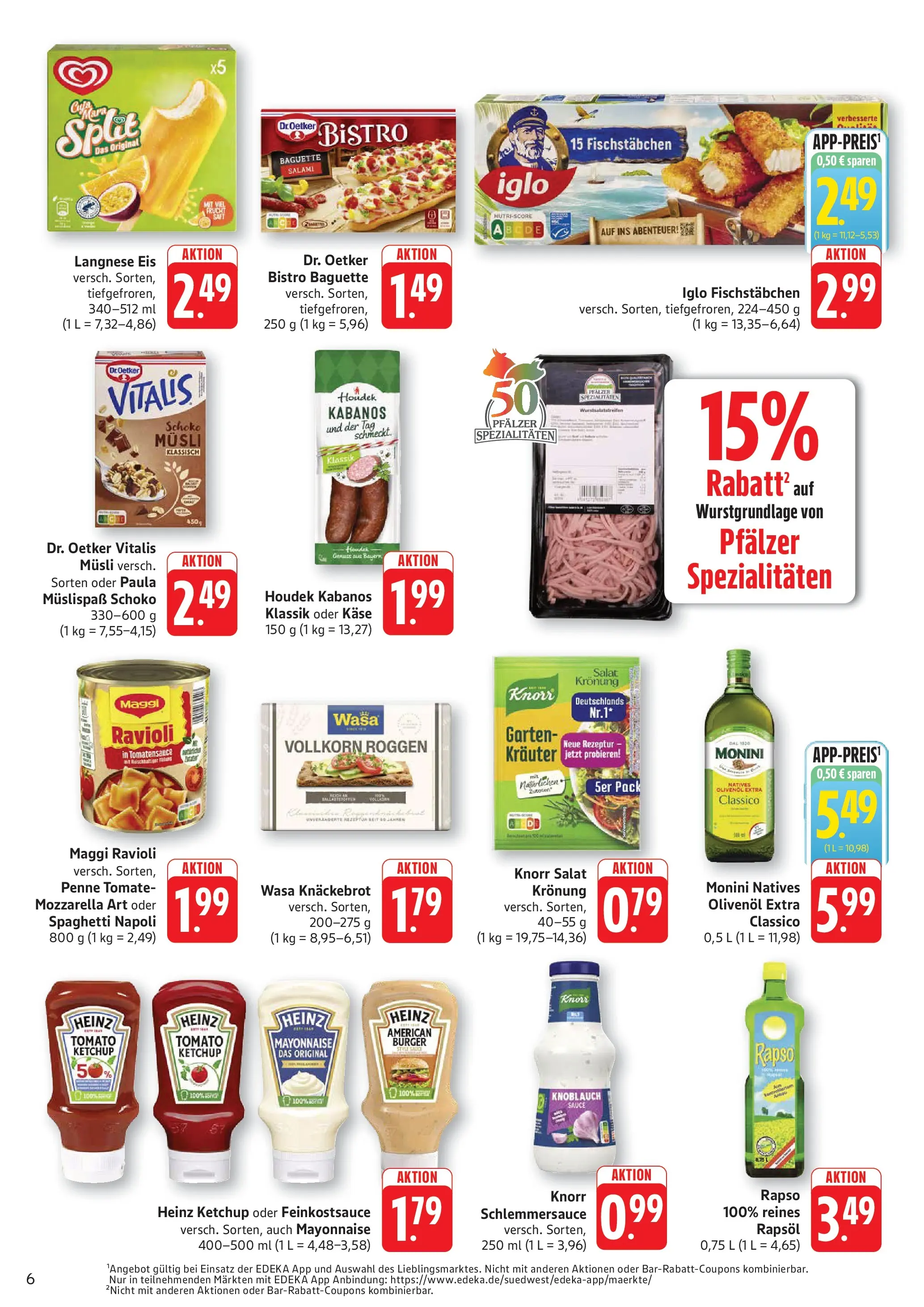 Edeka prospekt Kröppen (ab 14.06.2026) » Angebote Online | Seite: 6 | Produkte: Musli, Knoblauch, Salami, Ketchup
