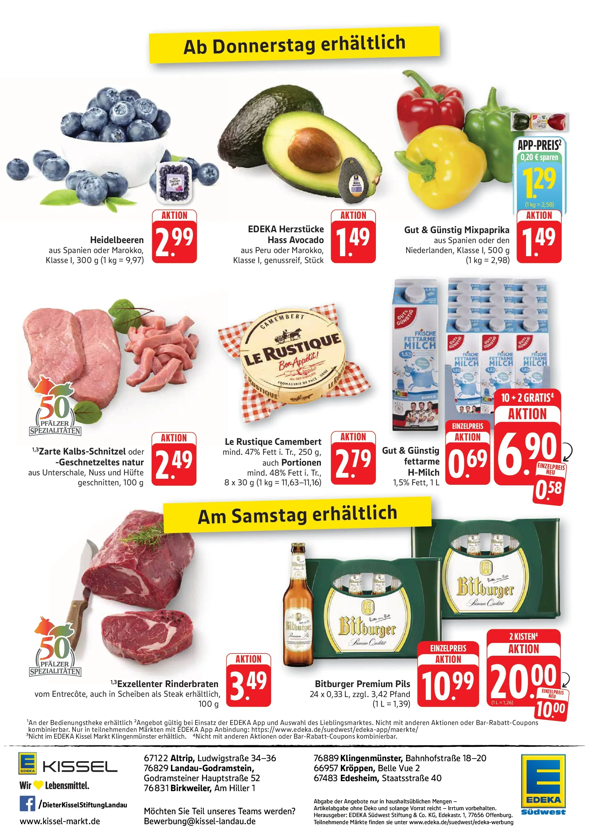 Edeka prospekt Kröppen (ab 14.06.2026) » Angebote Online | Seite: 10 | Produkte: Rinderbraten, Milch, Avocado, Steak