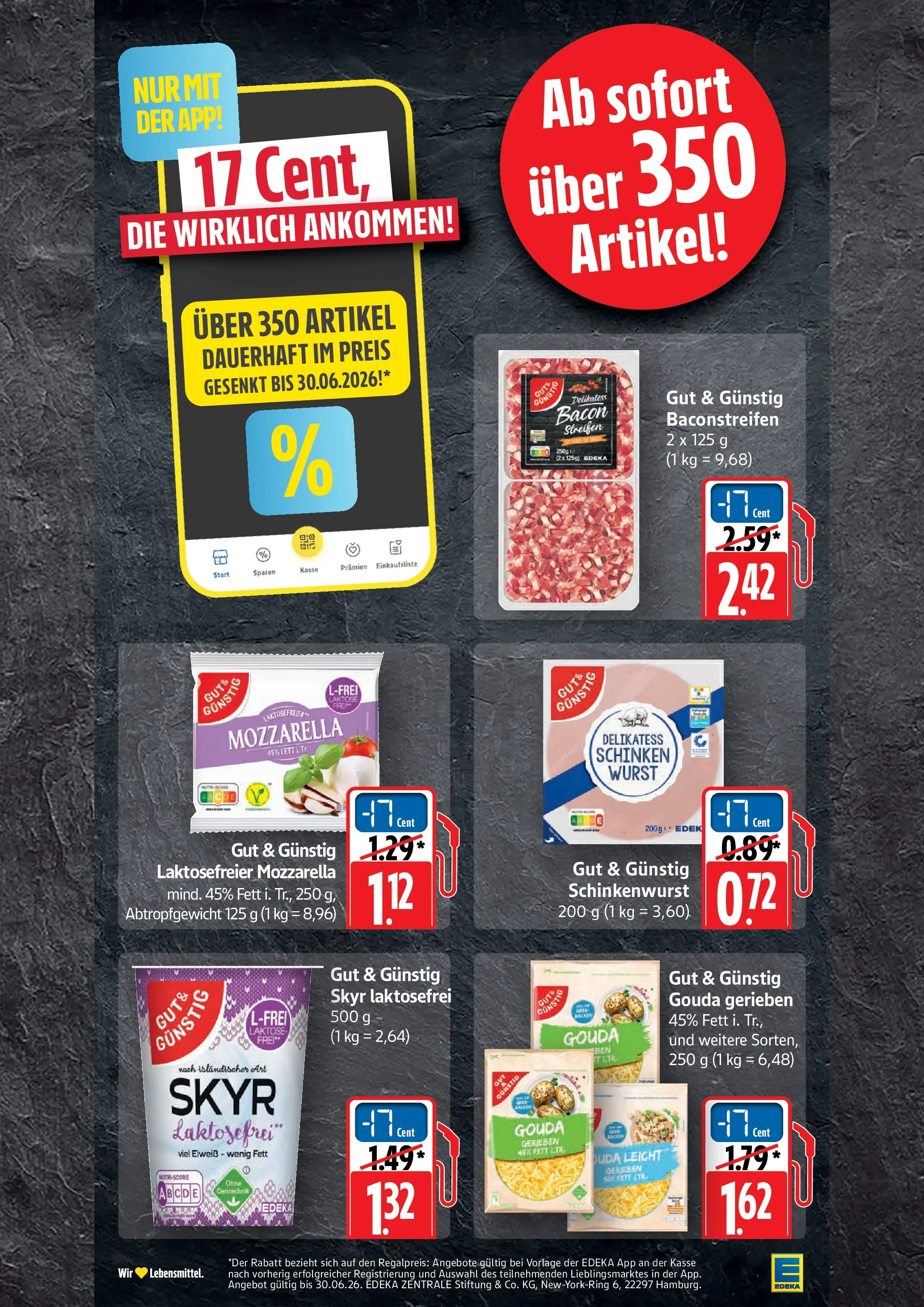 Edeka prospekt Kröppen (ab 14.06.2026) » Angebote Online | Seite: 11 | Produkte: Mozzarella, Gouda, Wurst, Schinken