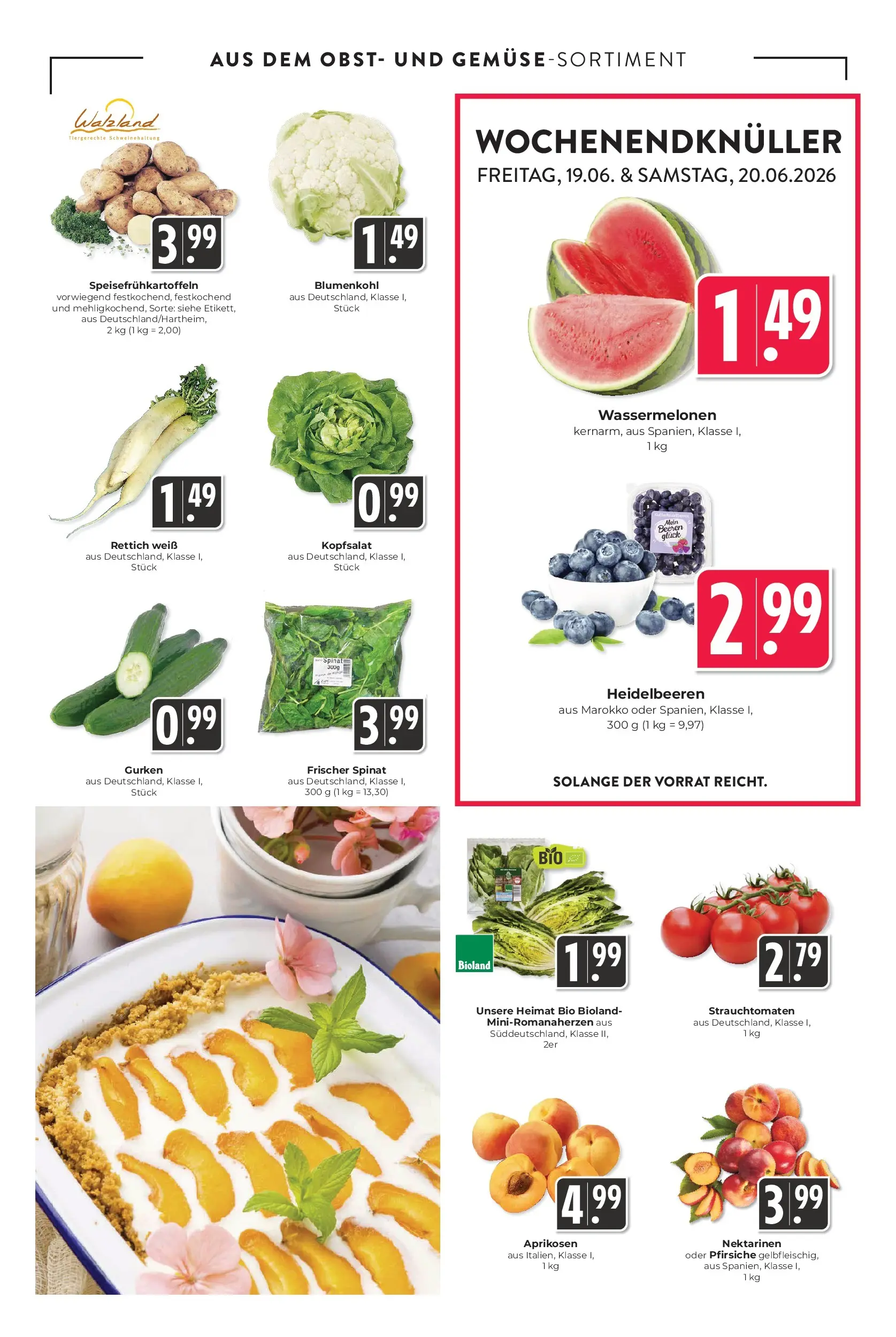 Edeka prospekt Schliengen (ab 14.06.2026) » Angebote Online | Seite: 7 | Produkte: Nektarinen, Heidelbeeren, Obst, Blumenkohl