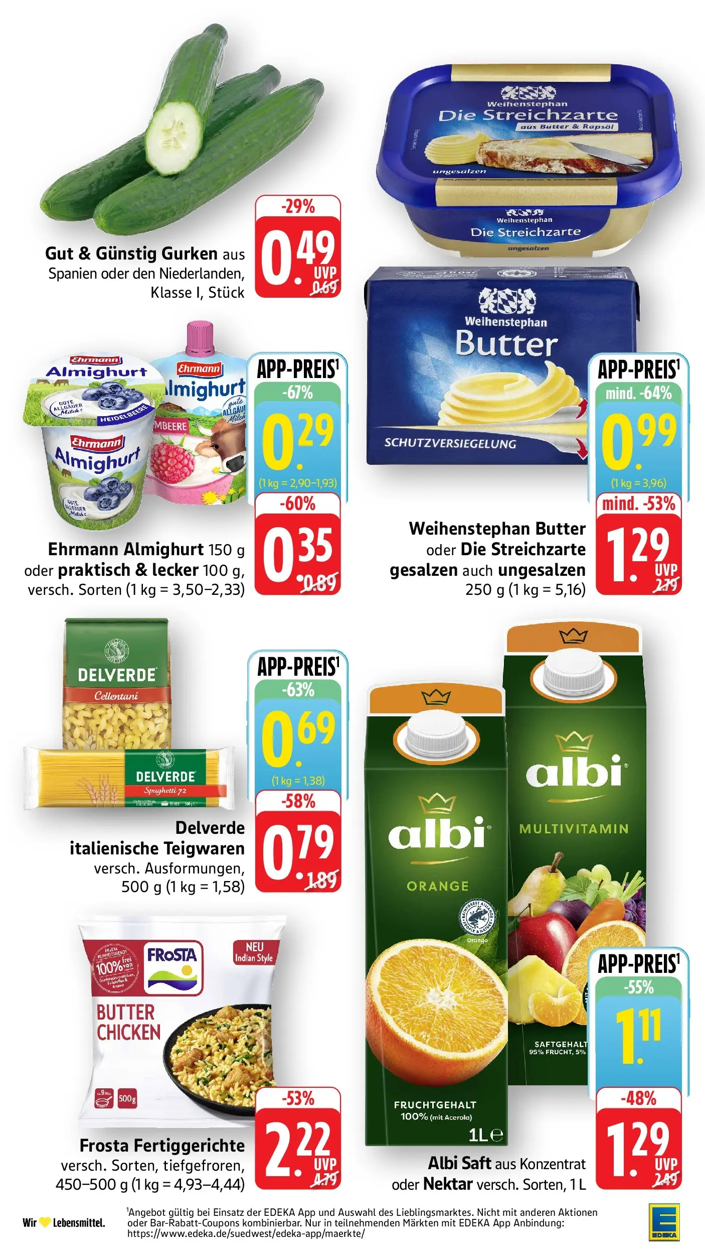Edeka prospekt Überlingen (ab 14.06.2026) » Angebote Online | Seite: 2 | Produkte: Ehrmann almighurt, Milch, Butter, Weihenstephan butter