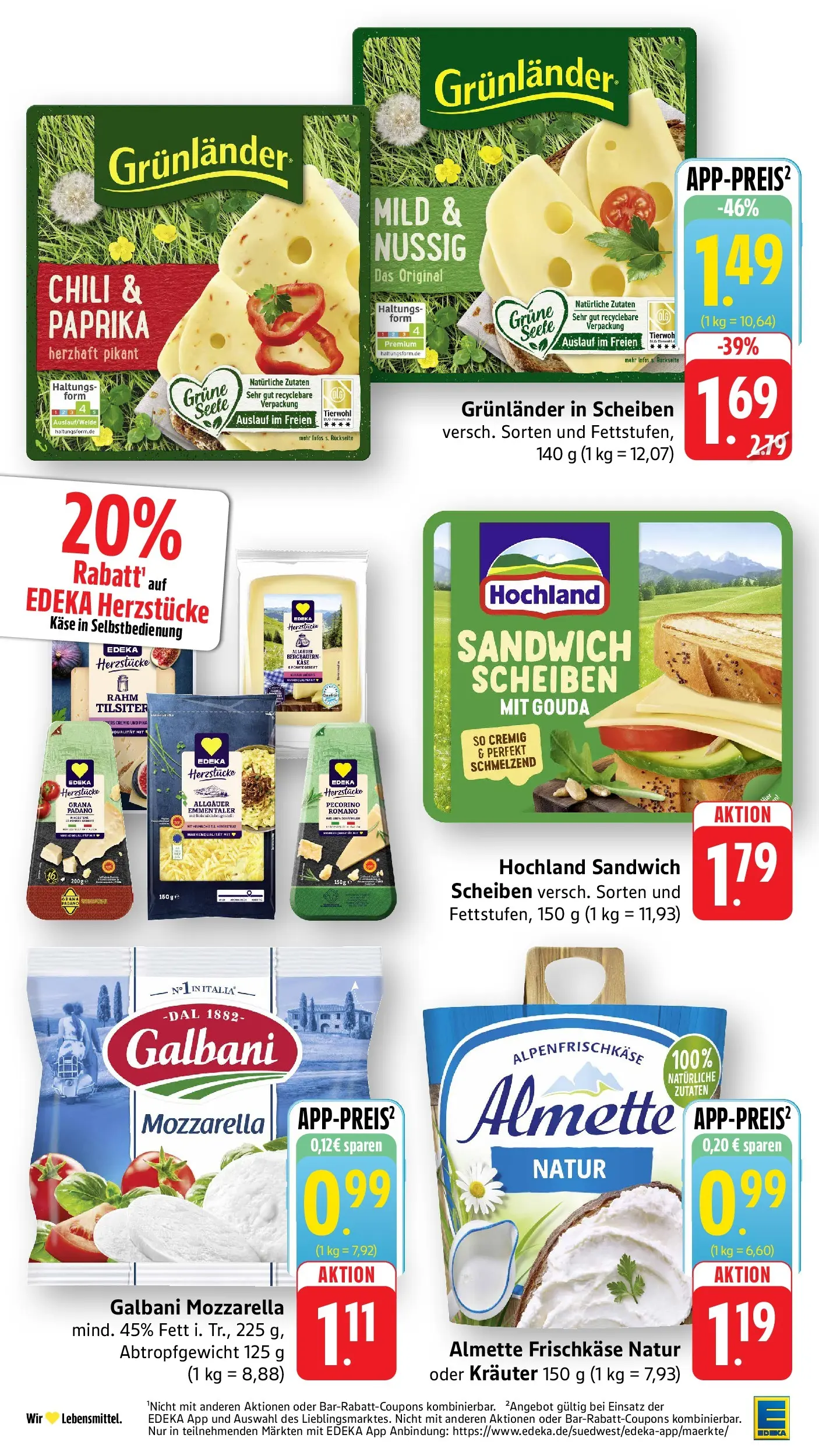 Edeka prospekt Überlingen (ab 14.06.2026) » Angebote Online | Seite: 16 | Produkte: Almette, Käse, Chili, Frischkase