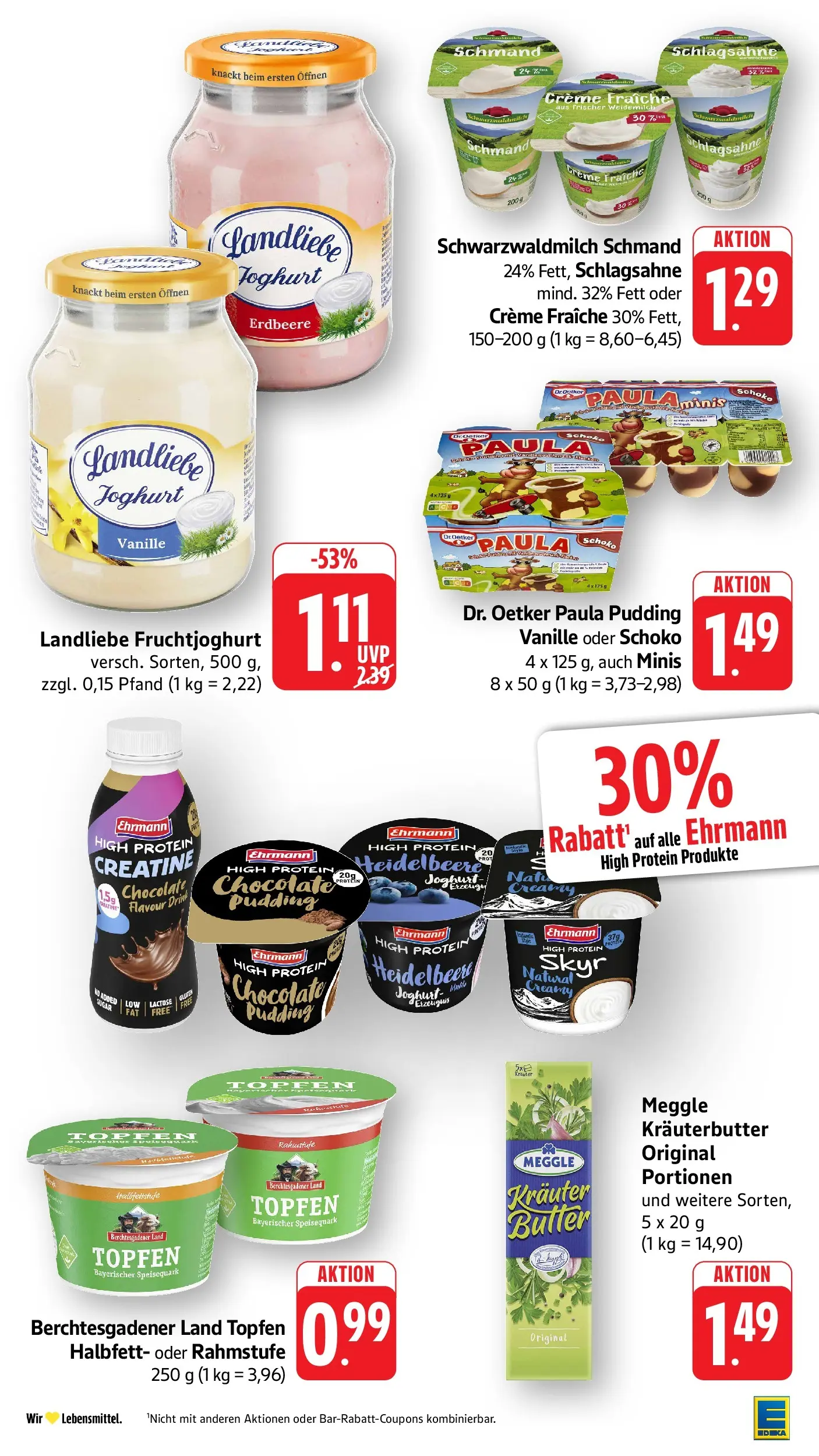 Edeka prospekt Überlingen (ab 14.06.2026) » Angebote Online | Seite: 21 | Produkte: Quark, Fruchtjoghurt, Pudding, Creme
