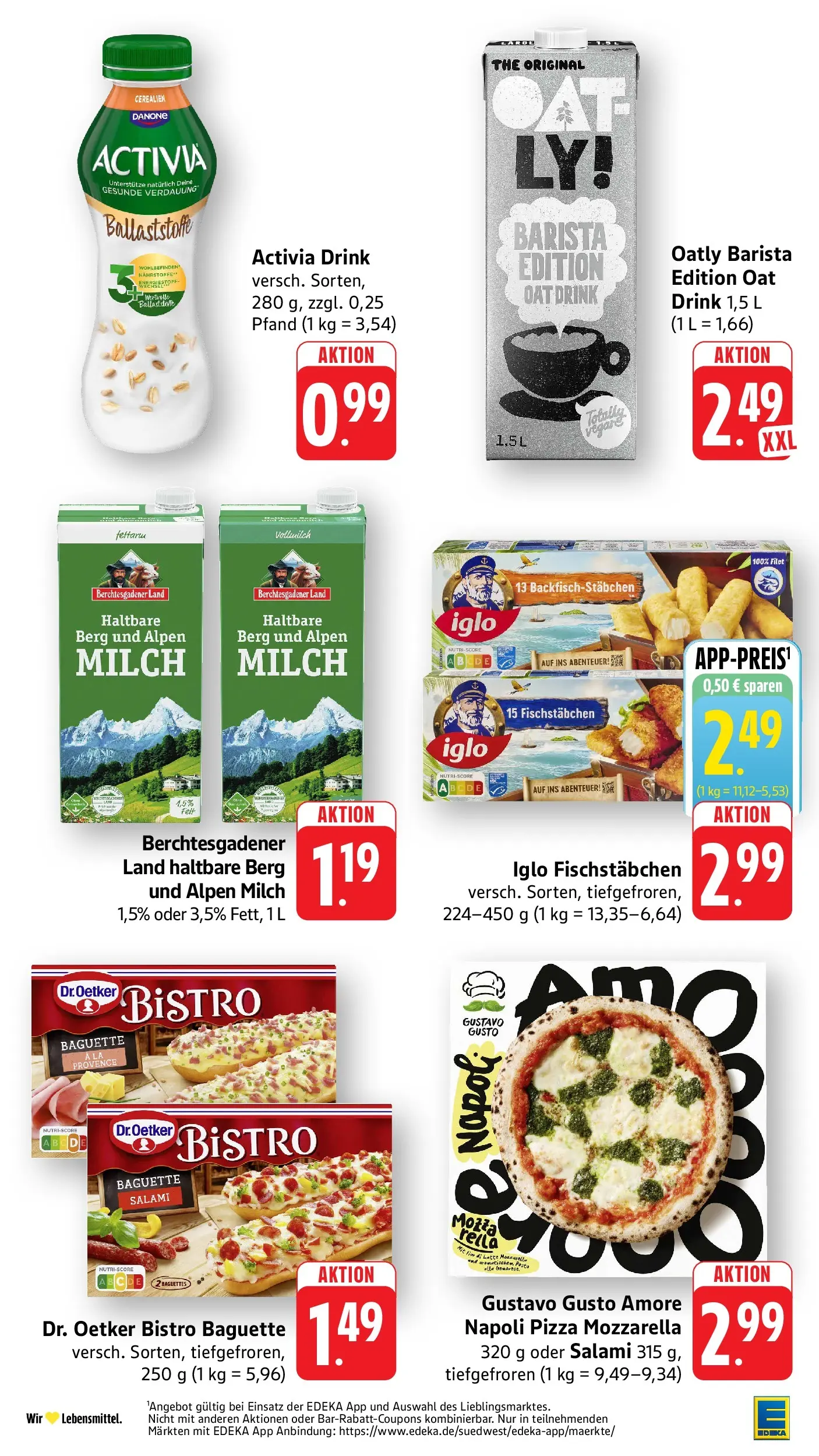 Edeka prospekt Überlingen (ab 14.06.2026) » Angebote Online | Seite: 24 | Produkte: Activia, Milch, Oatly, Salami