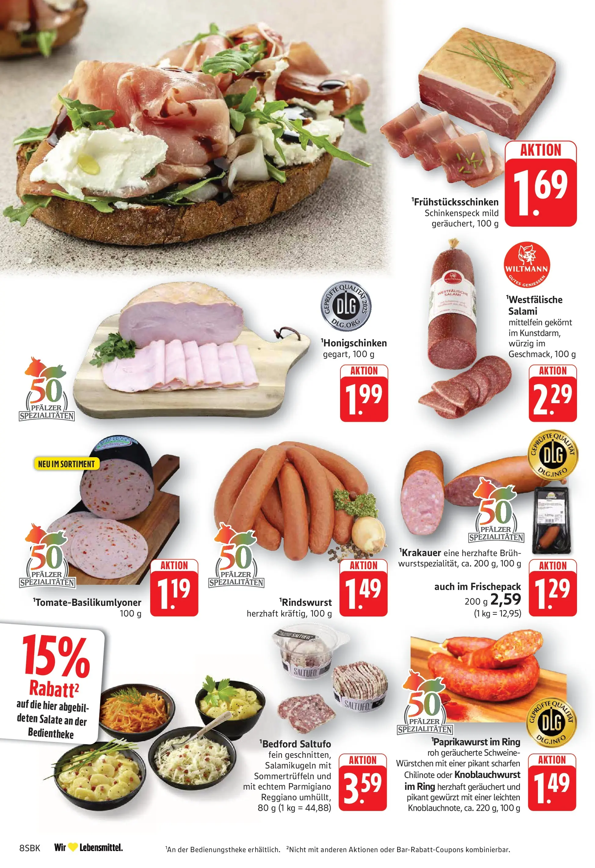 Edeka Prospekt Bad Bergzabern (ab 15.06.2026) » Angebote Online | Seite: 8 | Produkte: Salami