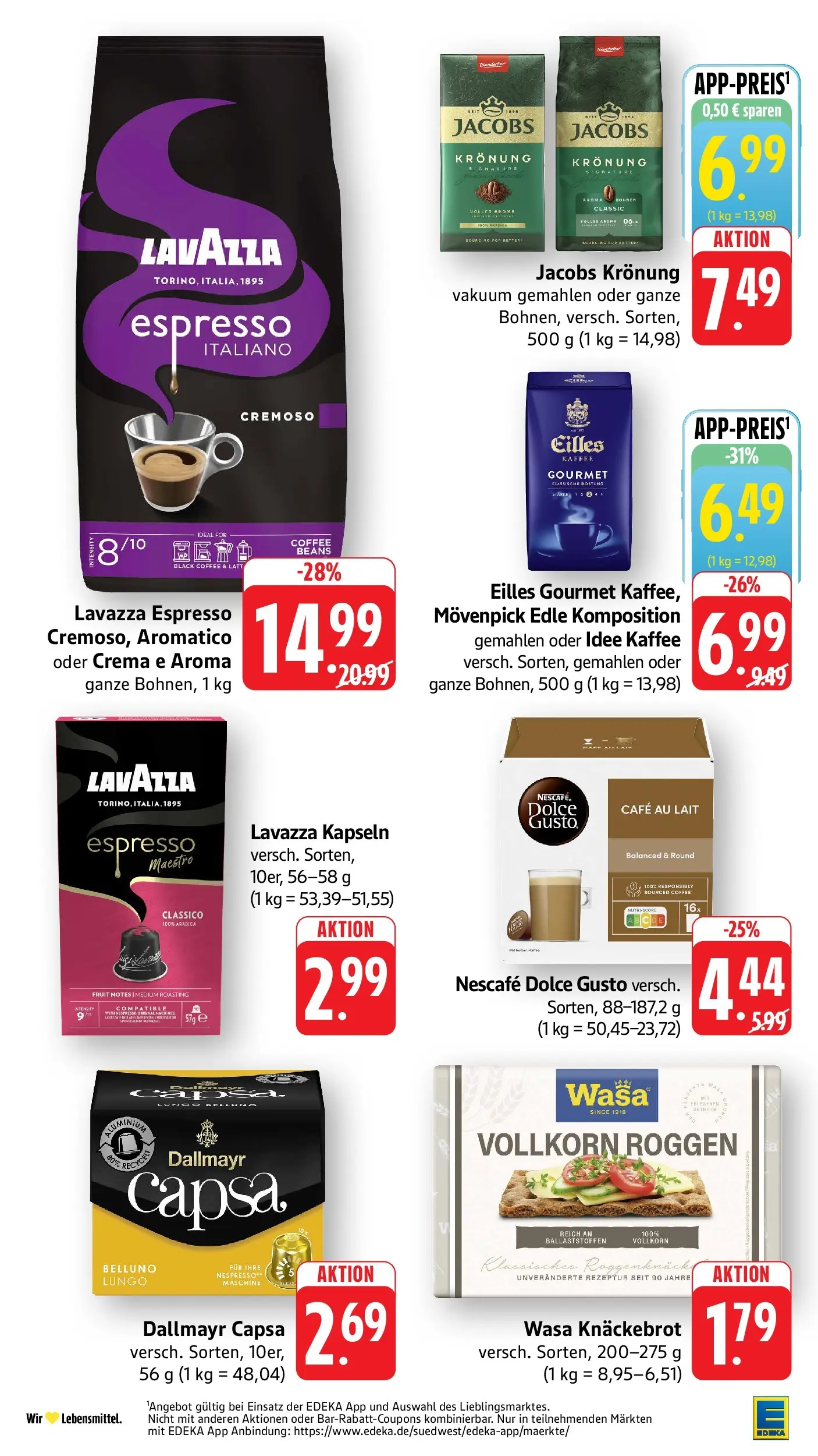 Edeka prospekt Überlingen (ab 14.06.2026) » Angebote Online | Seite: 26 | Produkte: Lavazza, Nescafe, Idee kaffee, Dallmayr