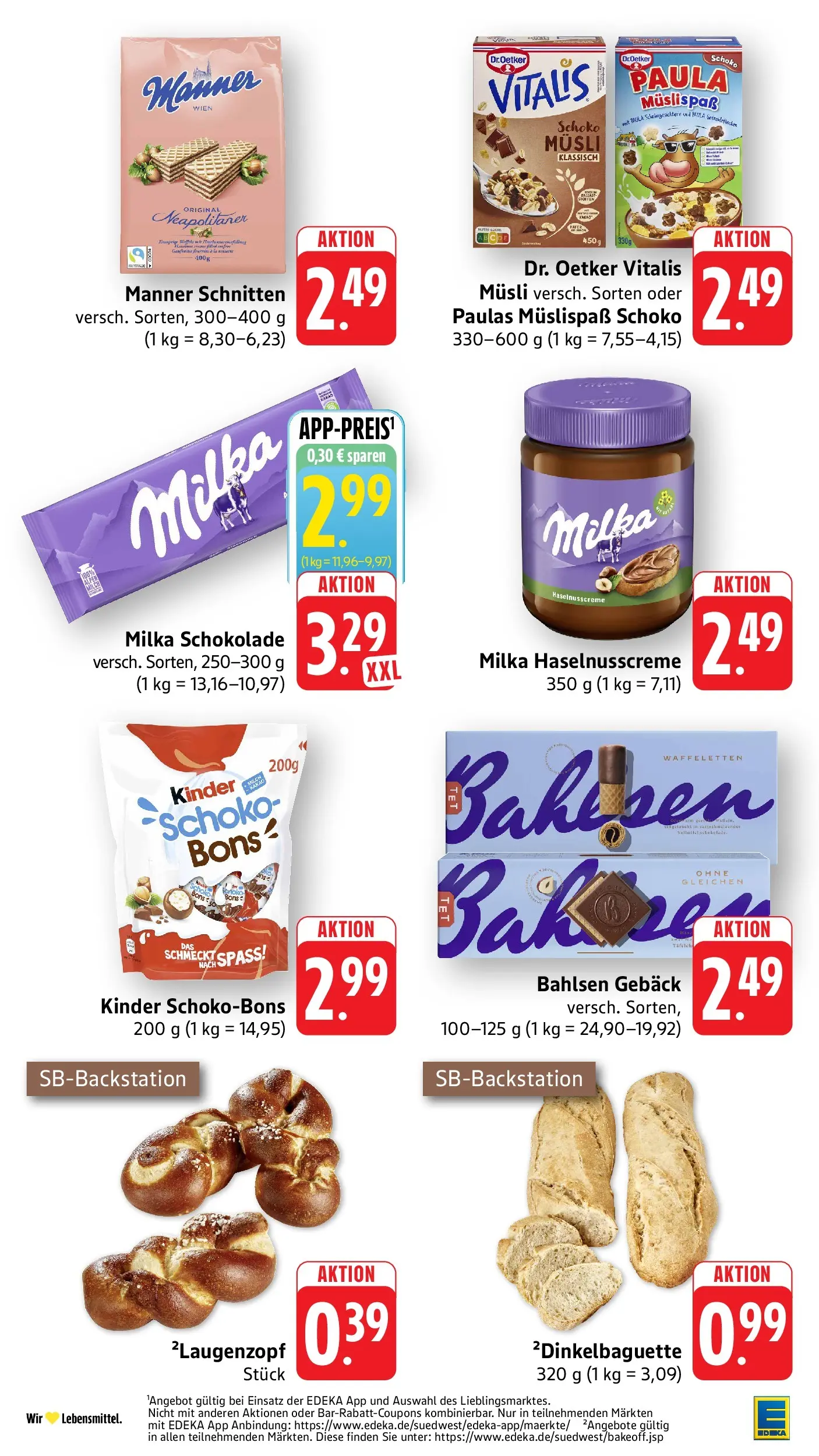Edeka prospekt Überlingen (ab 14.06.2026) » Angebote Online | Seite: 27 | Produkte: Musli, Schokolade, Milka schokolade, Baguette