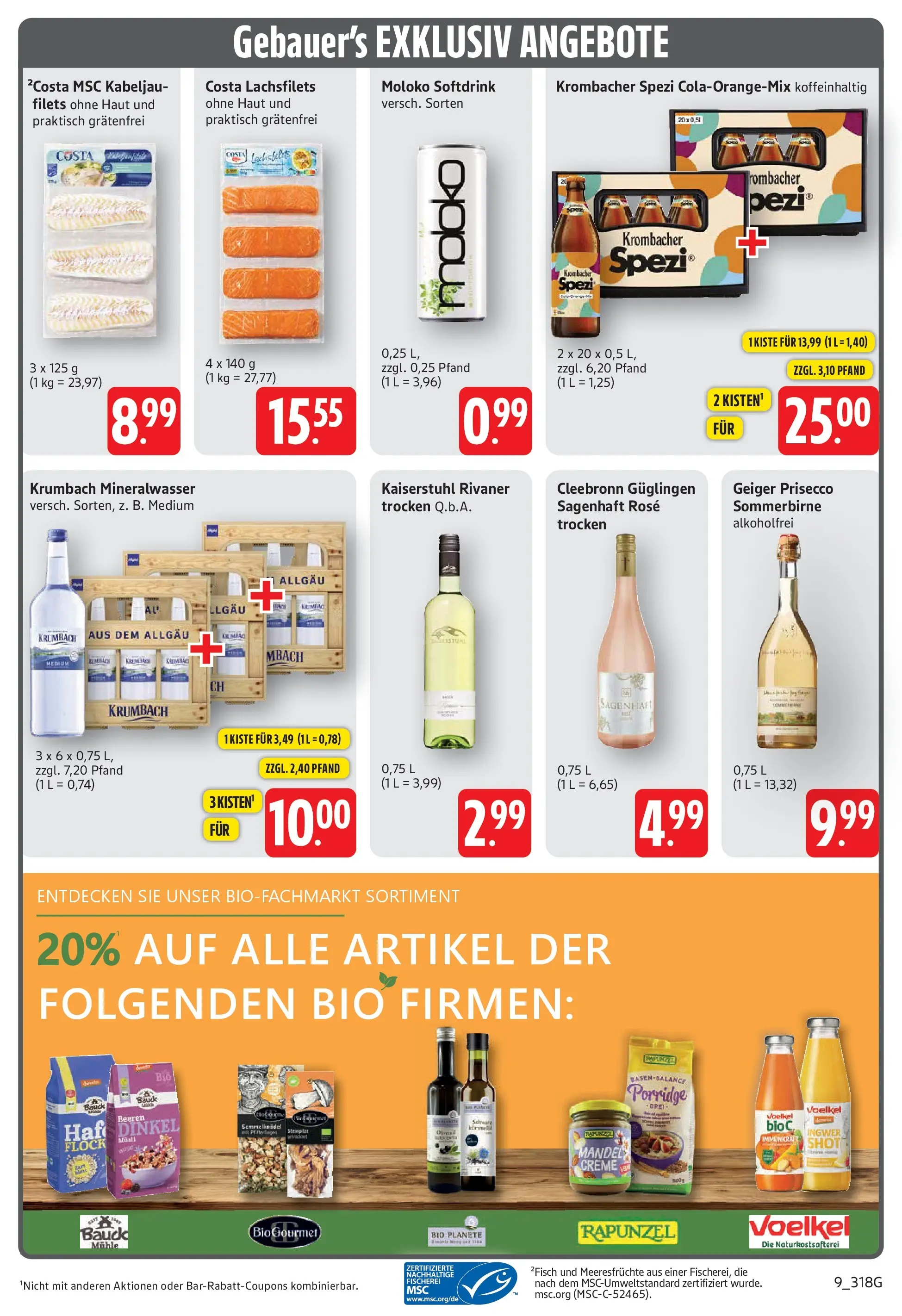 Edeka prospekt Geislingen (ab 14.06.2026) » Angebote Online | Seite: 9 | Produkte: Mühle, Mineralwasser, Meeresfrüchte, Krombacher