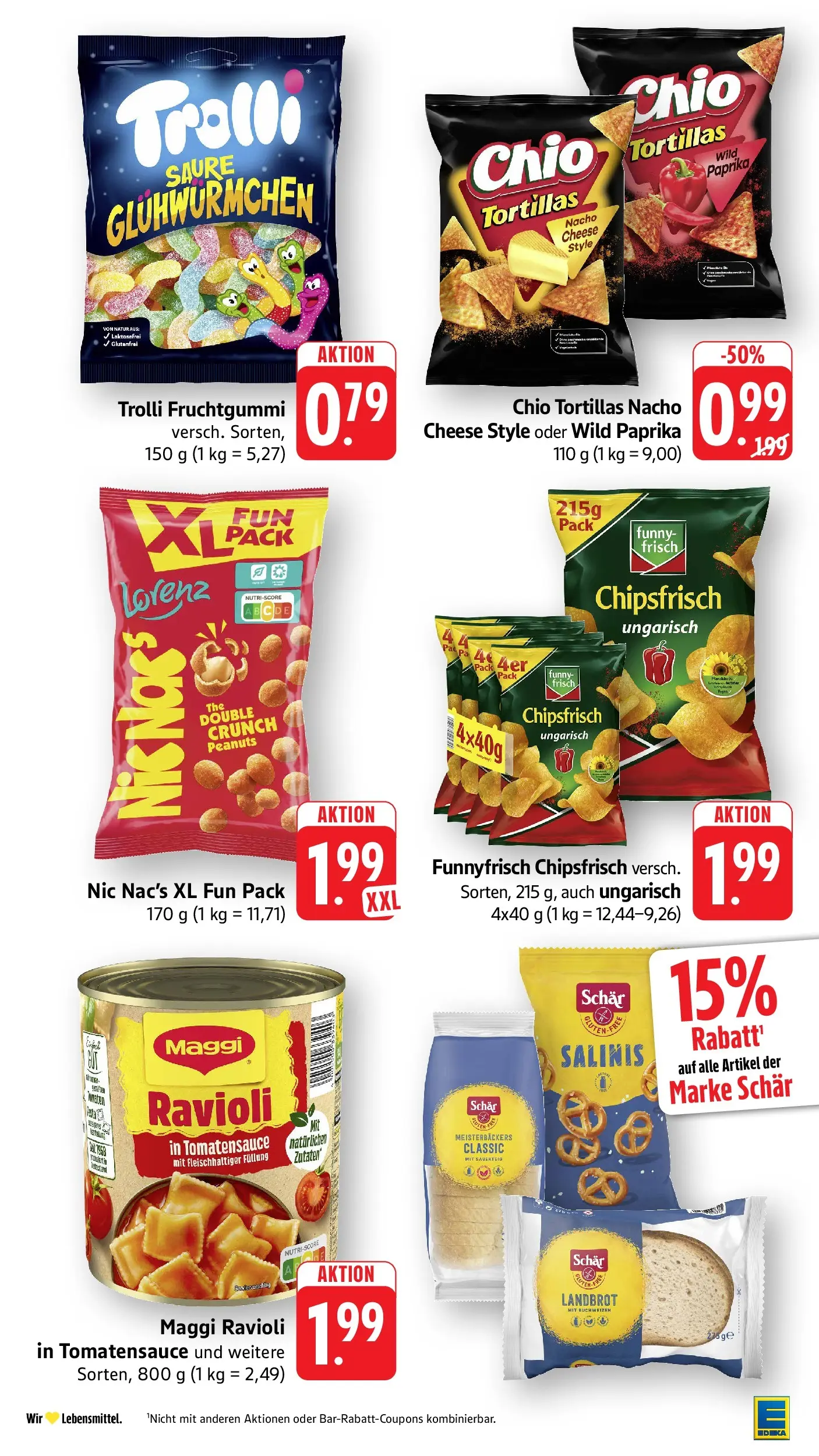 Edeka prospekt Überlingen (ab 14.06.2026) » Angebote Online | Seite: 28 | Produkte: Funny frisch, Paprika, Chio tortillas, Chips