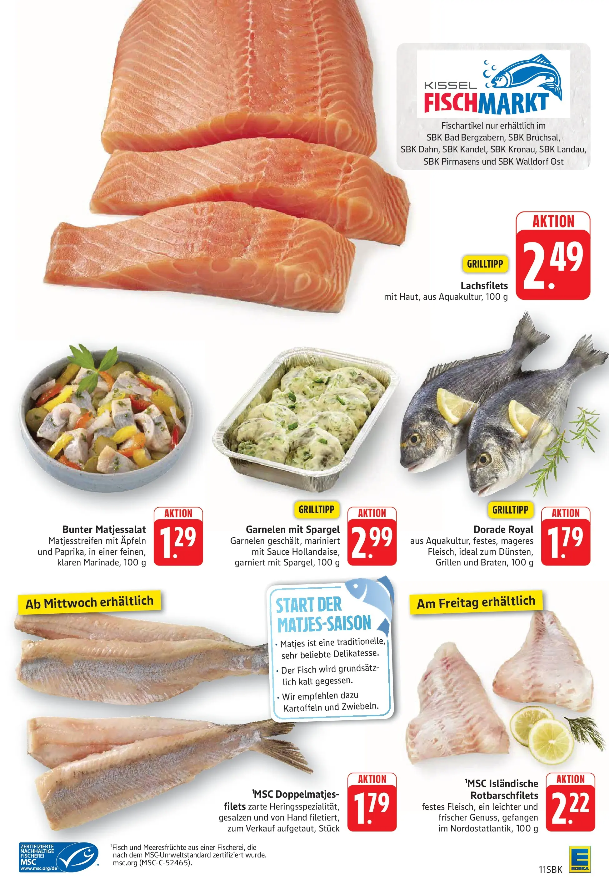Edeka Prospekt Bad Bergzabern (ab 15.06.2026) » Angebote Online | Seite: 11 | Produkte: Dorade, Kartoffeln, Zwiebeln, Meeresfrüchte