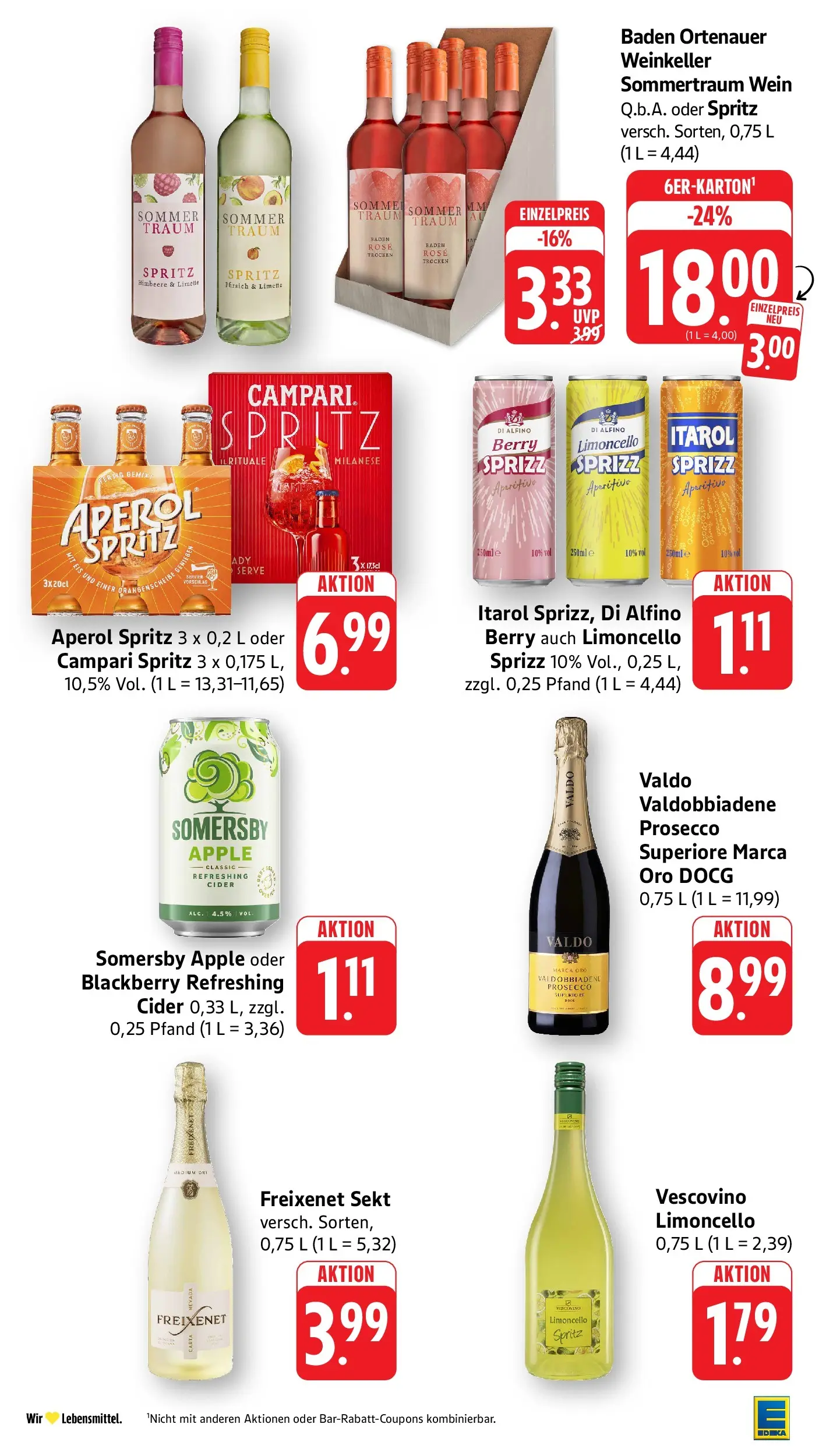 Edeka prospekt Überlingen (ab 14.06.2026) » Angebote Online | Seite: 32 | Produkte: Sekt, Prosecco, Limoncello, Himbeere