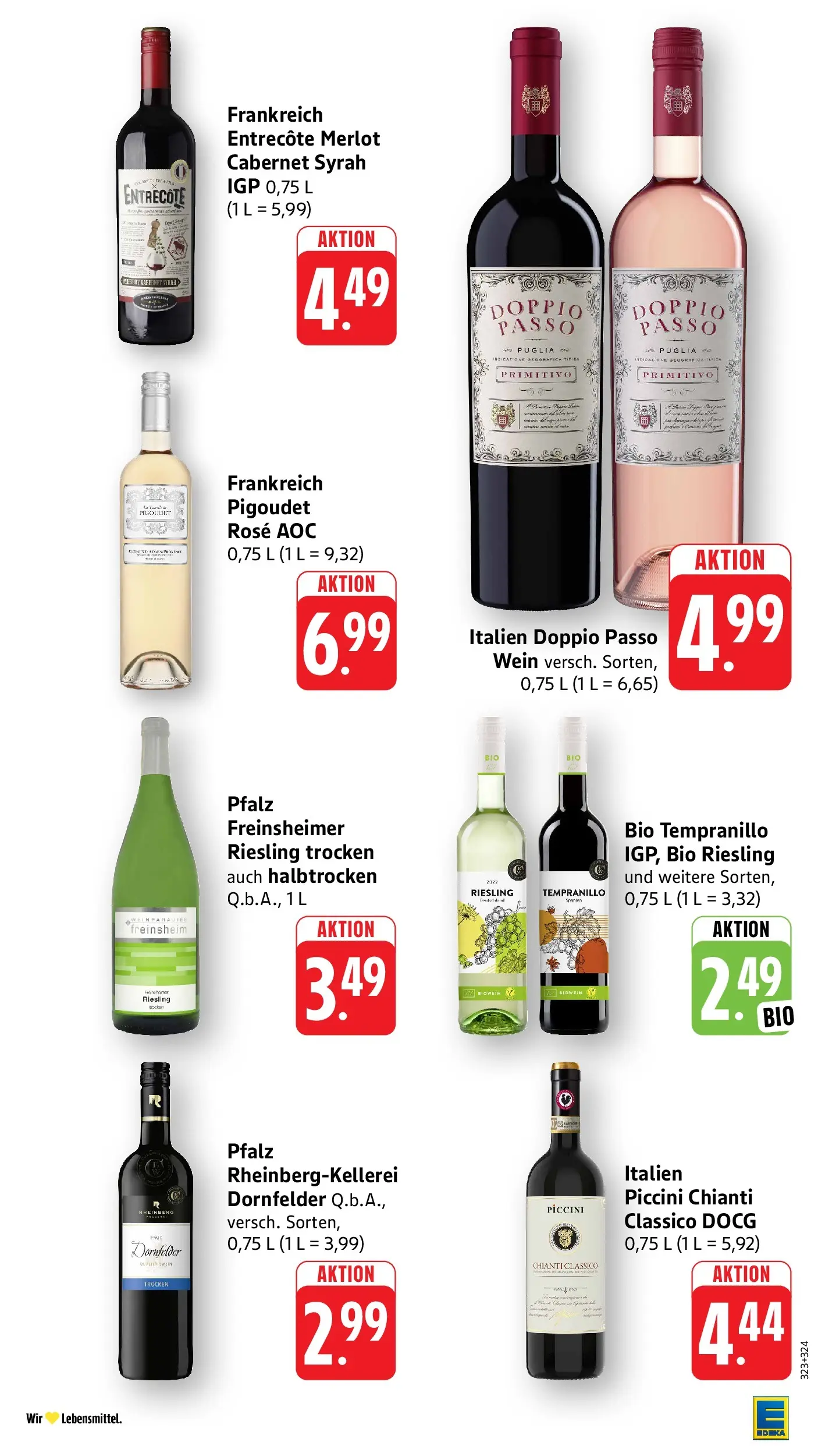 Edeka prospekt Steinfeld (ab 14.06.2026) » Angebote Online | Seite: 33 | Produkte: Merlot, Entrecote, Doppio Passo, Wein