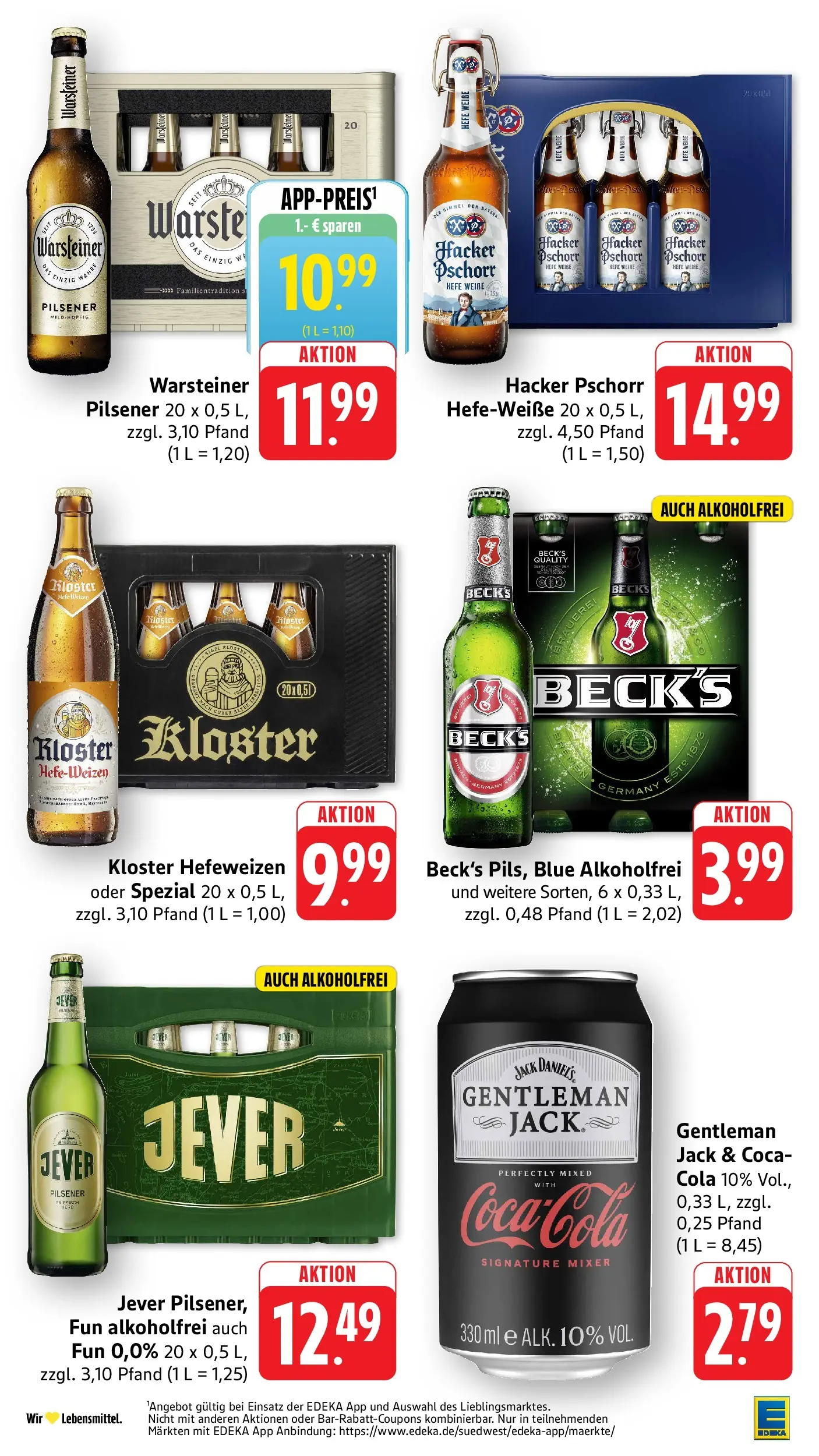 Edeka prospekt Überlingen (ab 14.06.2026) » Angebote Online | Seite: 36 | Produkte: Mixer, Cola, Warsteiner, Jever