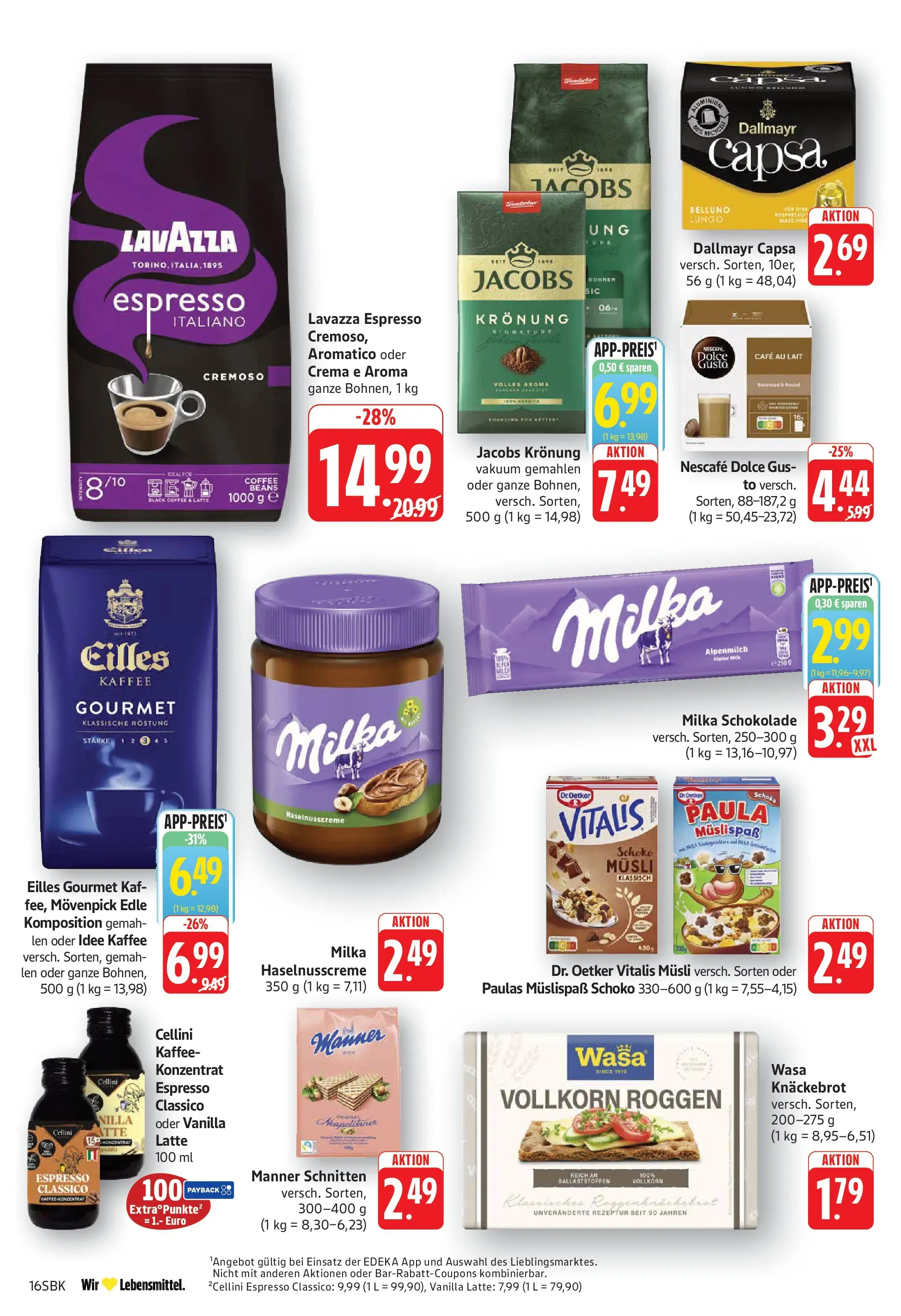 Edeka Prospekt Bad Bergzabern (ab 15.06.2026) » Angebote Online | Seite: 16 | Produkte: Musli, Idee kaffee, Schokolade, Dallmayr