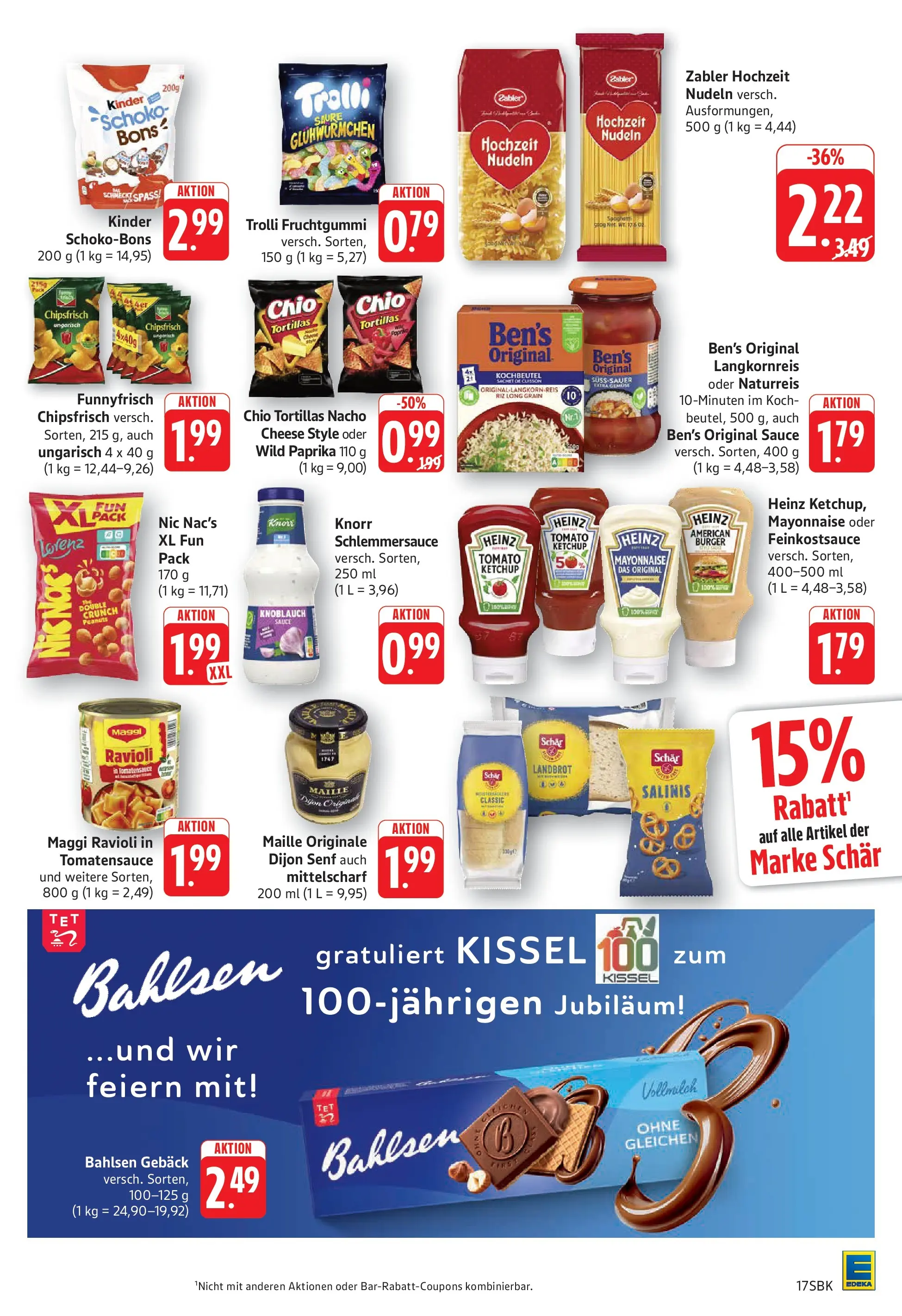 Edeka Prospekt Bad Bergzabern (ab 15.06.2026) » Angebote Online | Seite: 17 | Produkte: Burger, Mayonnaise, Knoblauch, Nudeln