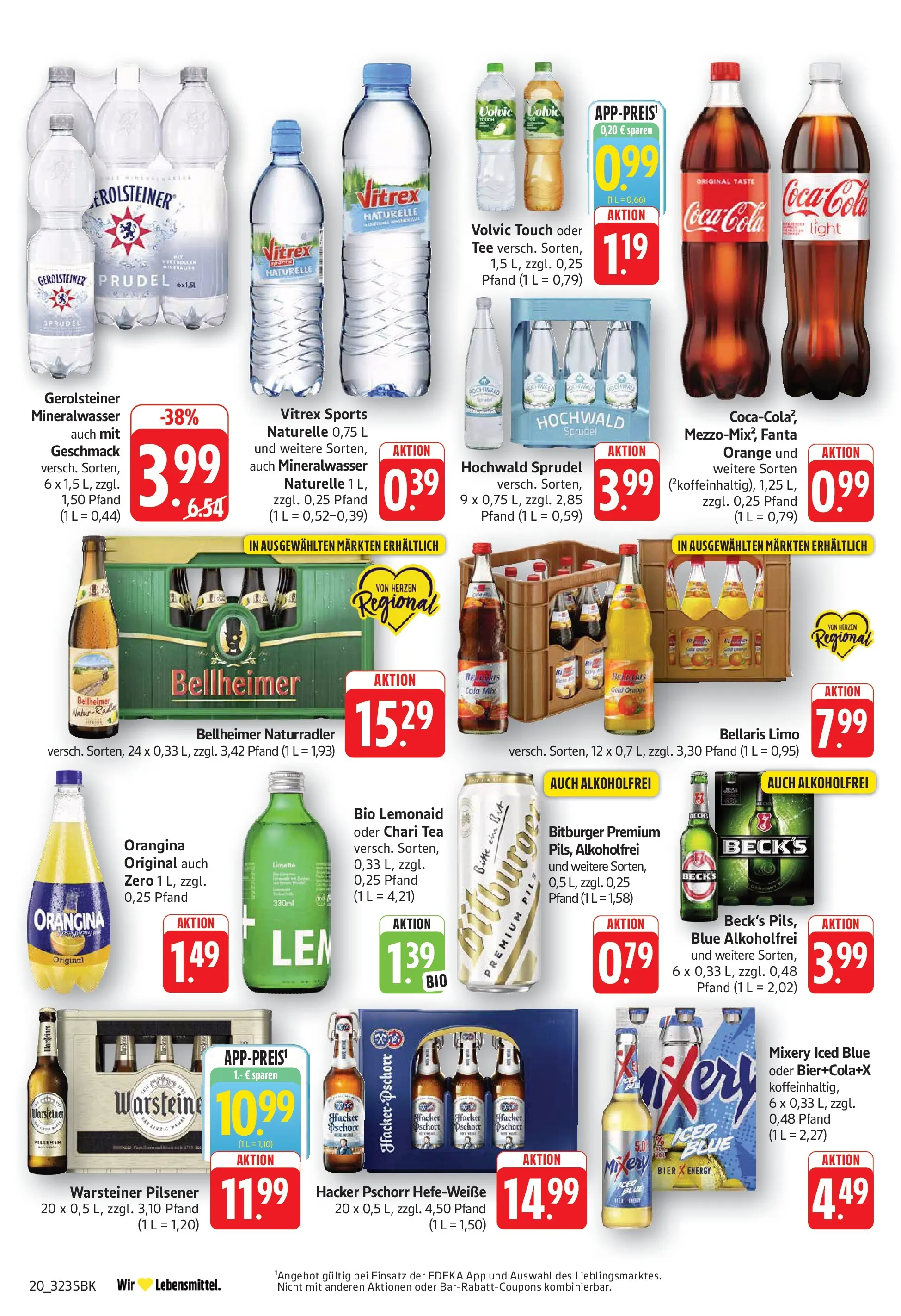 Edeka Prospekt Bad Bergzabern (ab 15.06.2026) » Angebote Online | Seite: 20 | Produkte: Coca cola, Cola, Bier, Volvic