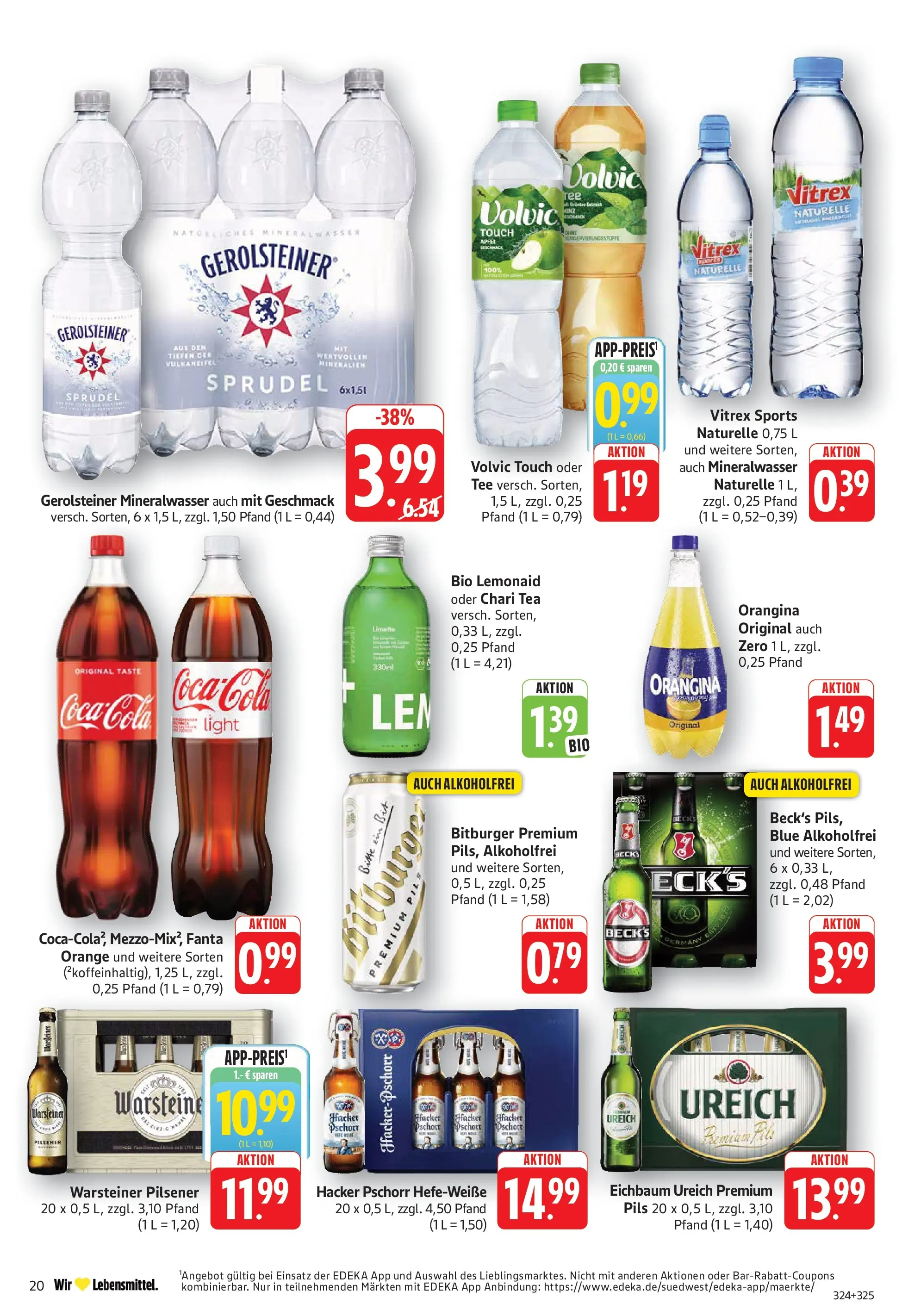 Edeka Prospekt Walldorf (ab 15.06.2026) » Angebote Online | Seite: 20 | Produkte: Bitburger, Äpfel, Volvic touch, Warsteiner