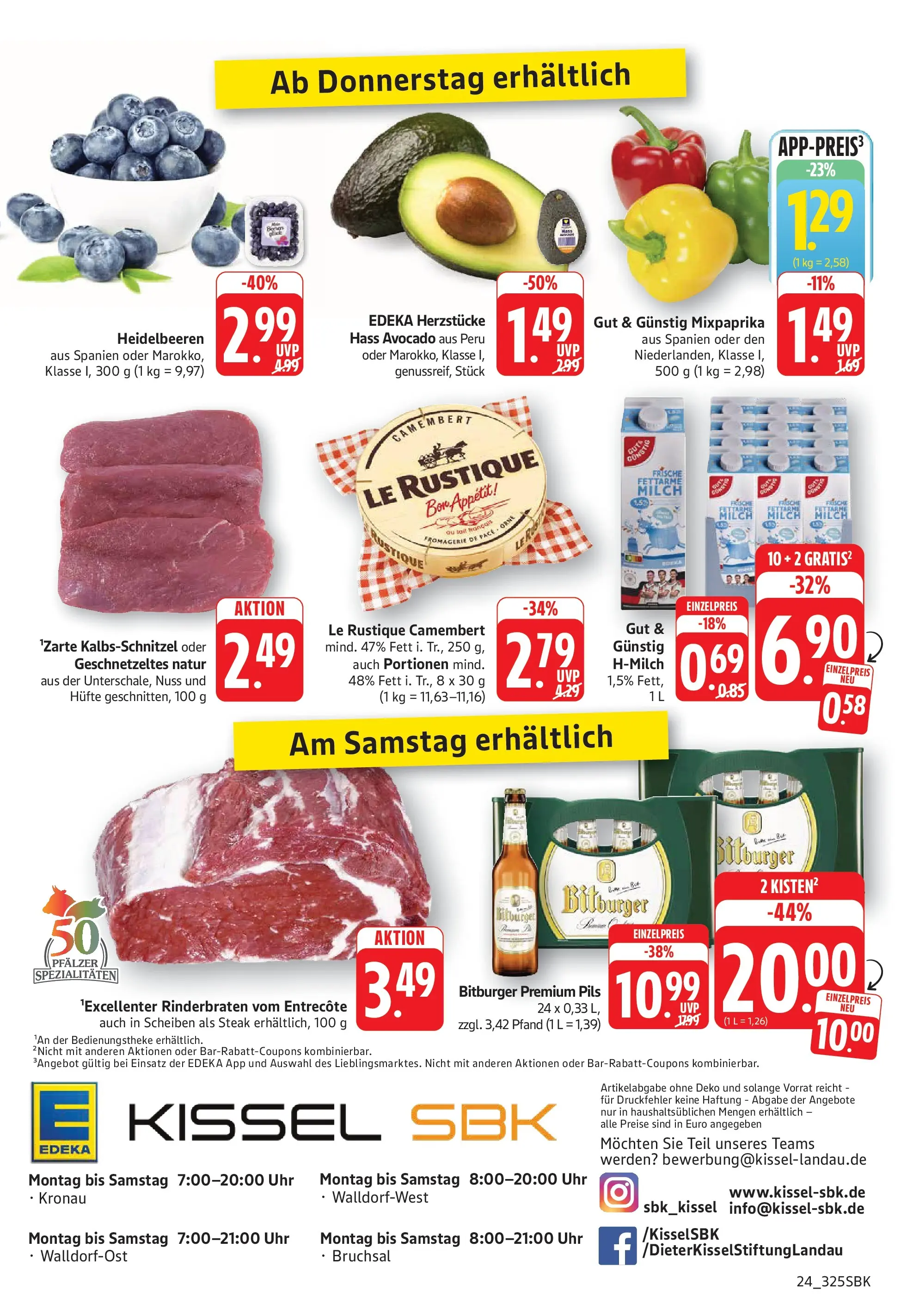 Edeka Prospekt Walldorf (ab 15.06.2026) » Angebote Online | Seite: 24 | Produkte: Bitburger, Milch, Heidelbeeren, Steak