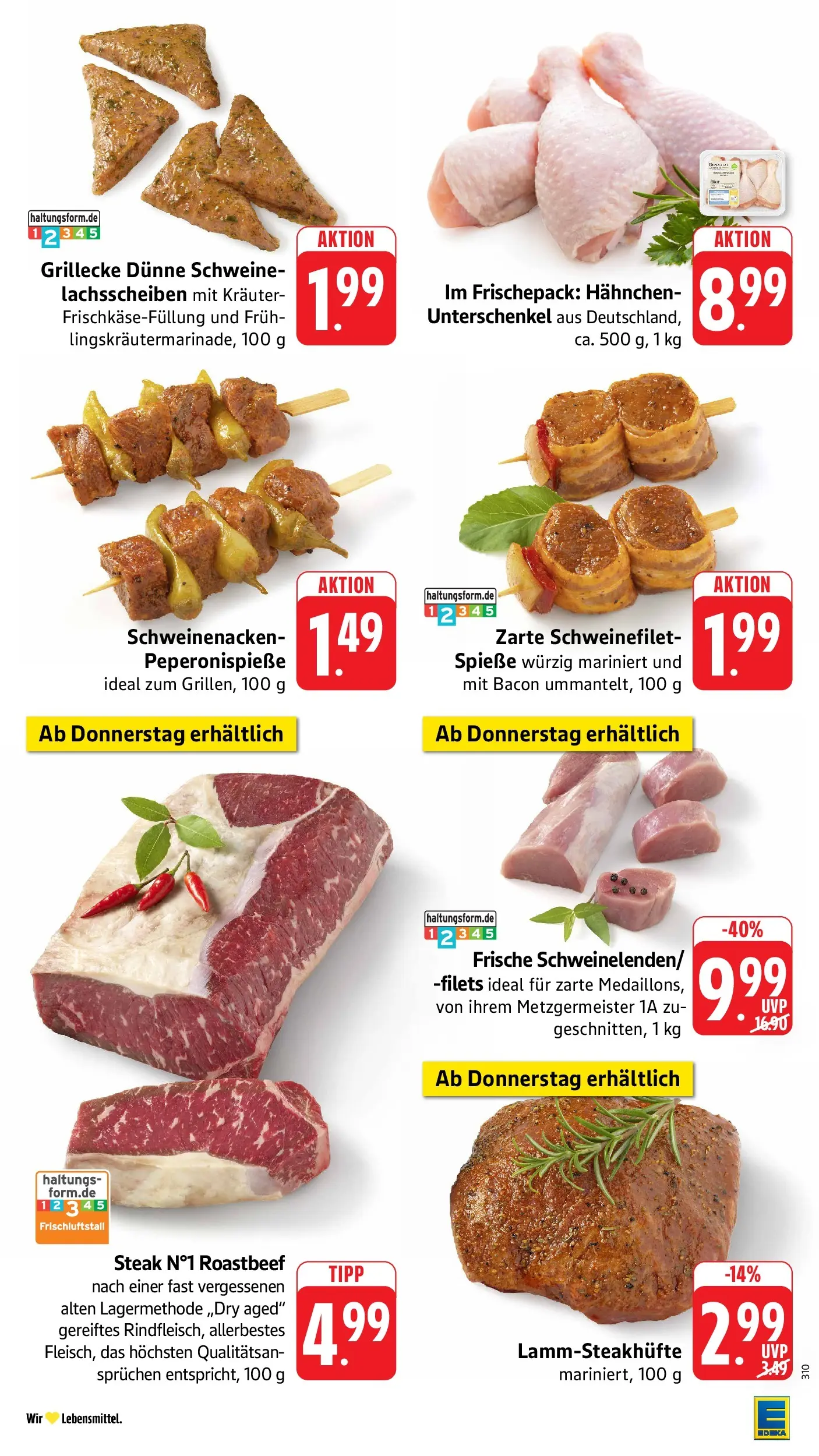 Edeka prospekt Überlingen (ab 14.06.2026) » Angebote Online | Seite: 10 | Produkte: Hahnchen, Schweinenacken, Spieße, Roastbeef