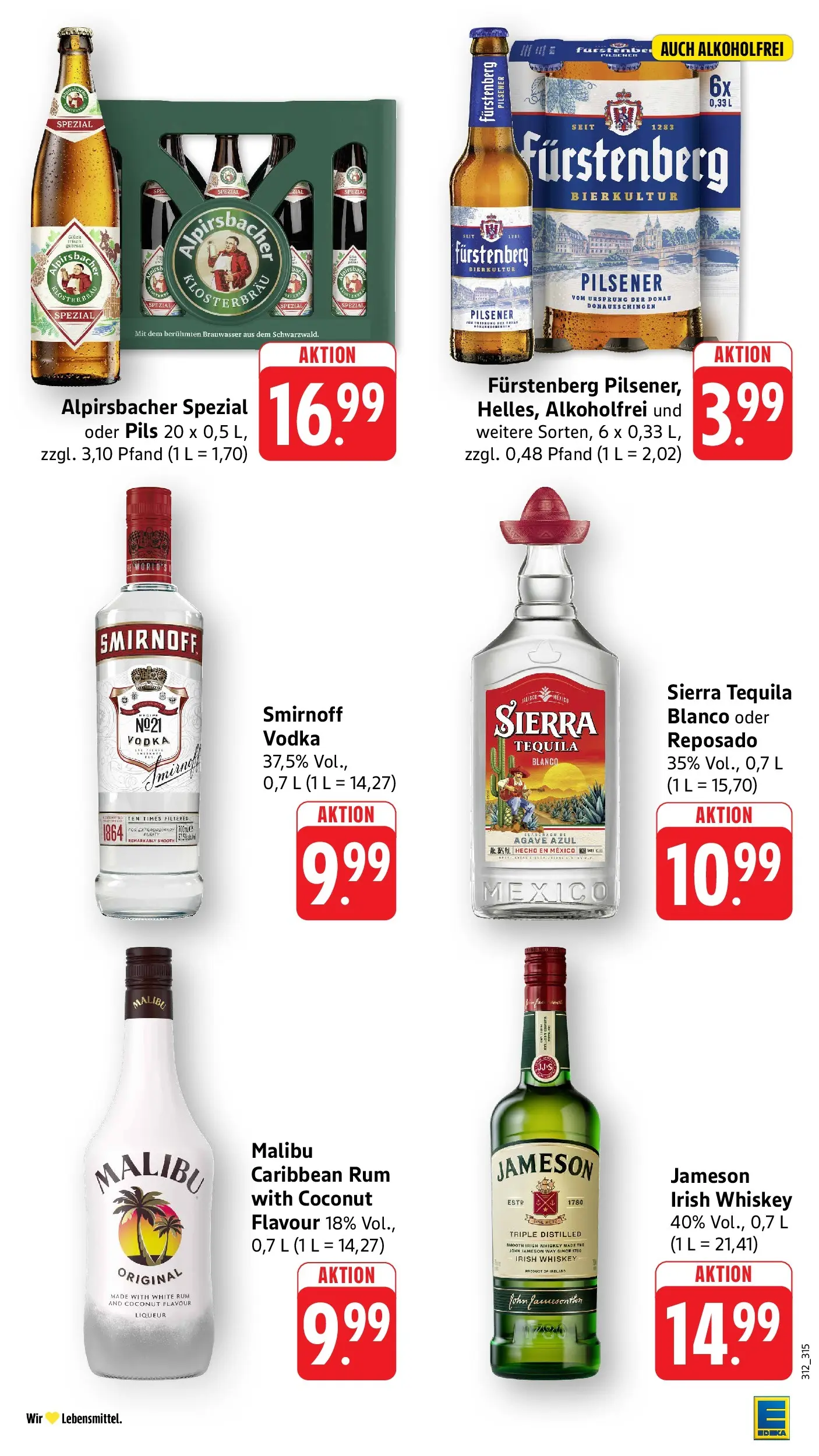 Edeka prospekt Überlingen (ab 14.06.2026) » Angebote Online | Seite: 37 | Produkte: Rum, Jameson, Smirnoff, Whiskey