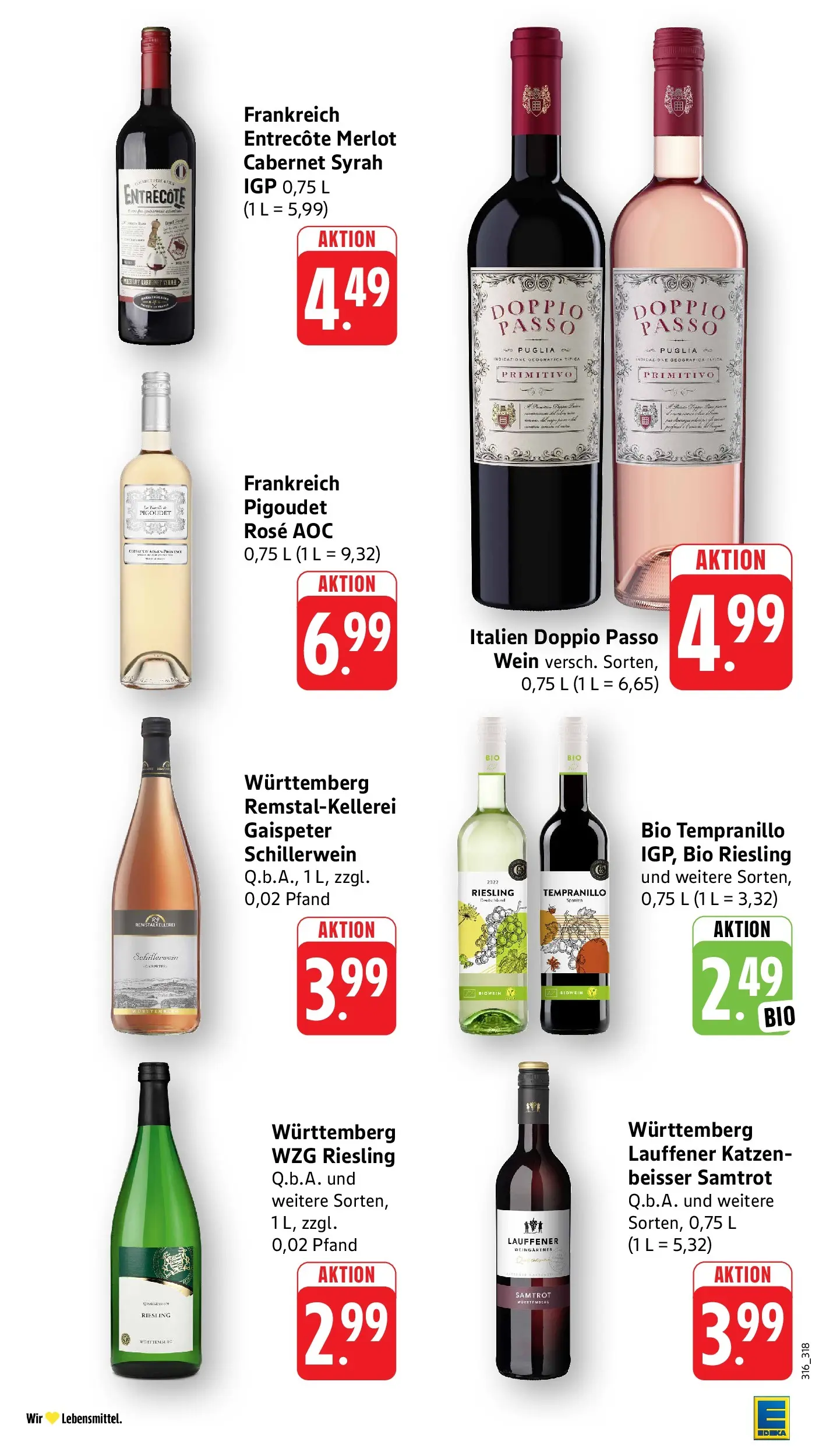 Edeka prospekt Oberstenfeld (ab 14.06.2026) » Angebote Online | Seite: 33 | Produkte: Merlot, Entrecote, Doppio Passo, Wein