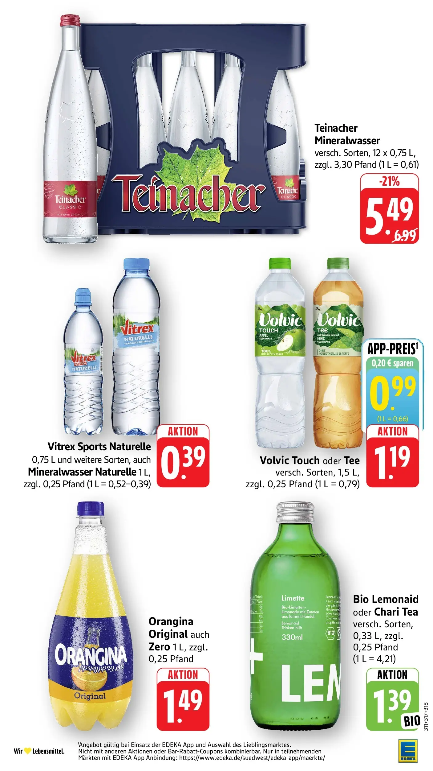 Edeka prospekt Oberstenfeld (ab 14.06.2026) » Angebote Online | Seite: 34 | Produkte: Limonade, Volvic touch, Limette, Volvic