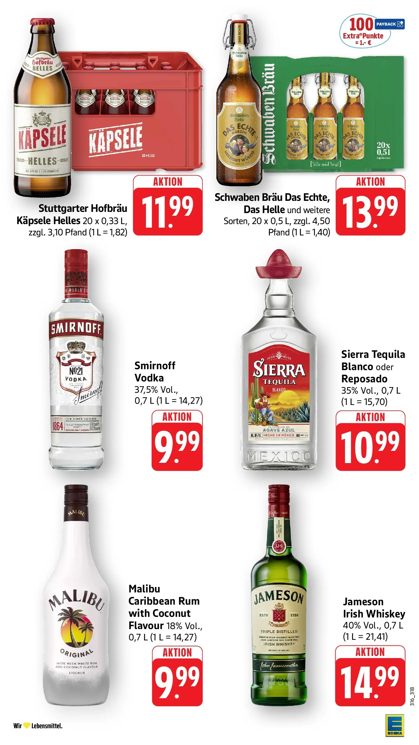 Edeka prospekt Oberstenfeld (ab 14.06.2026) » Angebote Online | Seite: 37 | Produkte: Jameson, Smirnoff, Vodka, Whiskey
