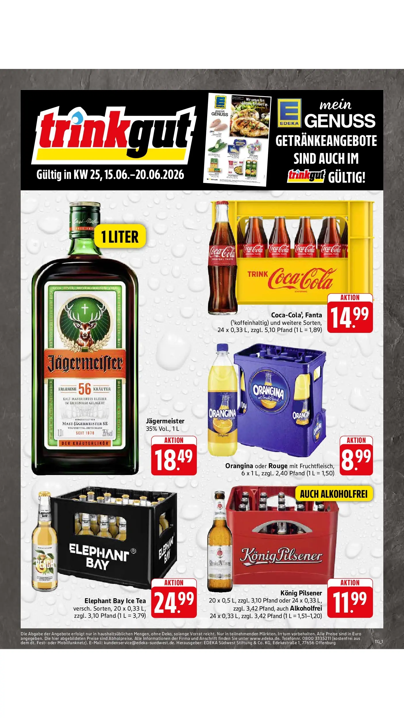 Edeka prospekt Oberstenfeld (ab 14.06.2026) » Angebote Online | Seite: 44 | Produkte: Fanta, Konig pilsener, Cola, Rouge