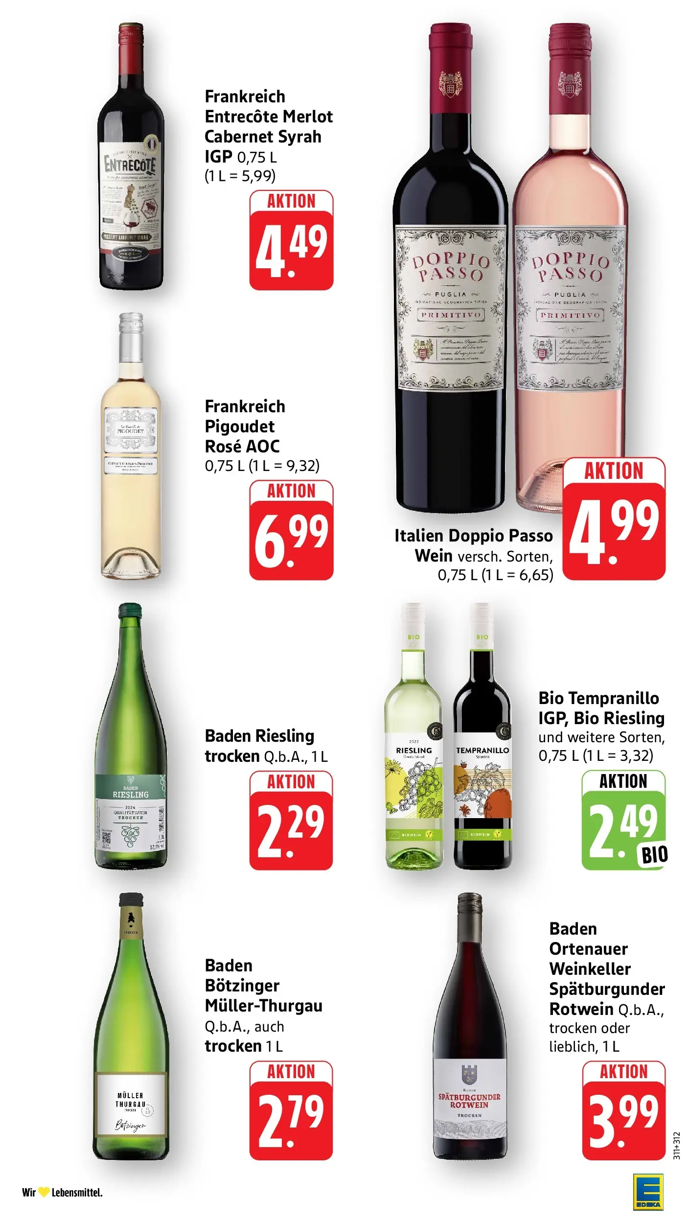 Edeka prospekt Ettenheim (ab 14.06.2026) » Angebote Online | Seite: 33 | Produkte: Rotwein, Merlot, Doppio Passo, Wein