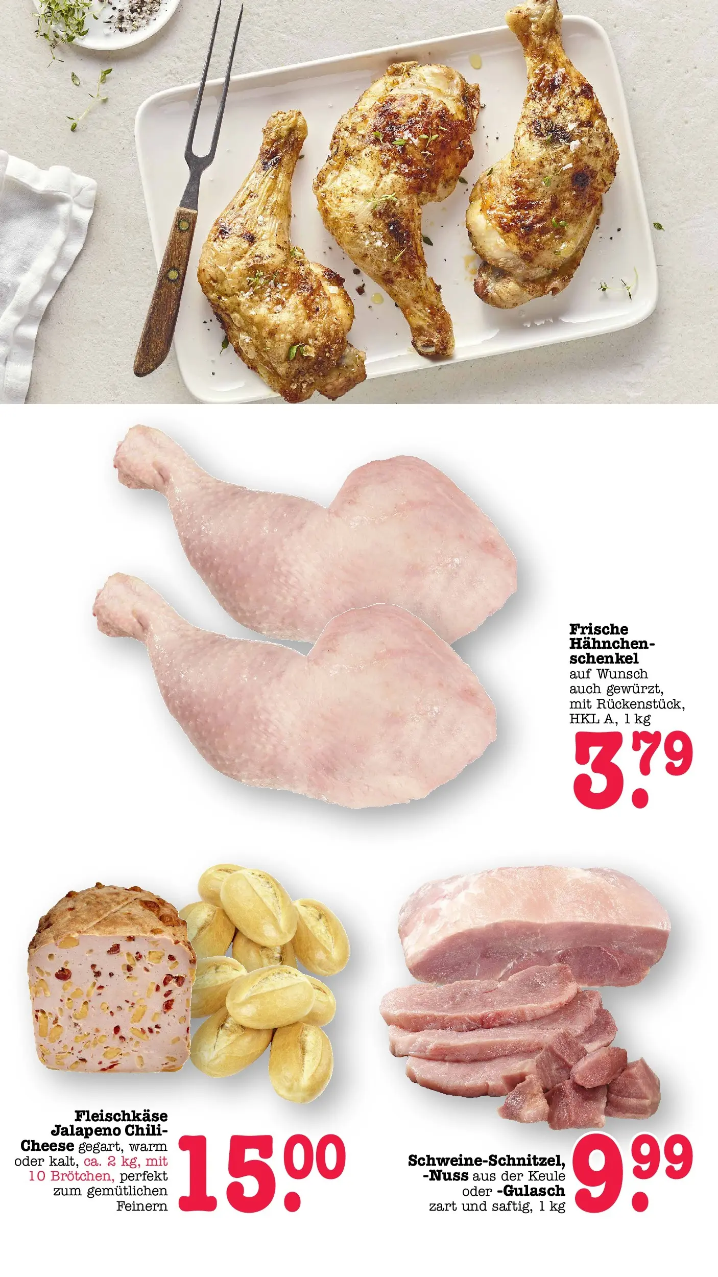 Edeka prospekt Offenbach (ab 14.06.2026) » Angebote Online | Seite: 4 | Produkte: Hahnchen, Hahnchenschenkel, Gulasch, Chili
