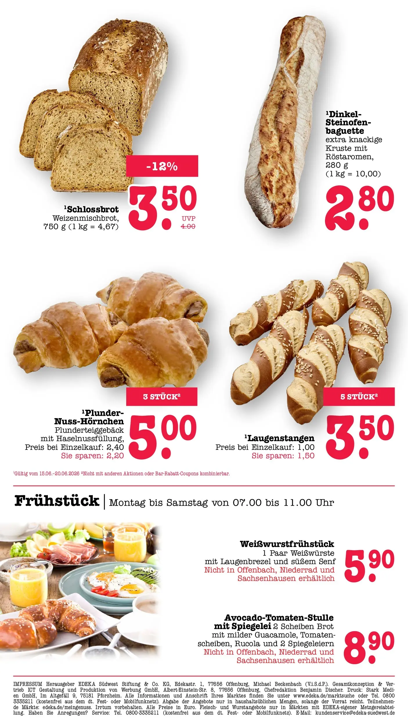 Edeka prospekt Offenbach (ab 14.06.2026) » Angebote Online | Seite: 10 | Produkte: Rucola, Baguette, Tomaten, Brot