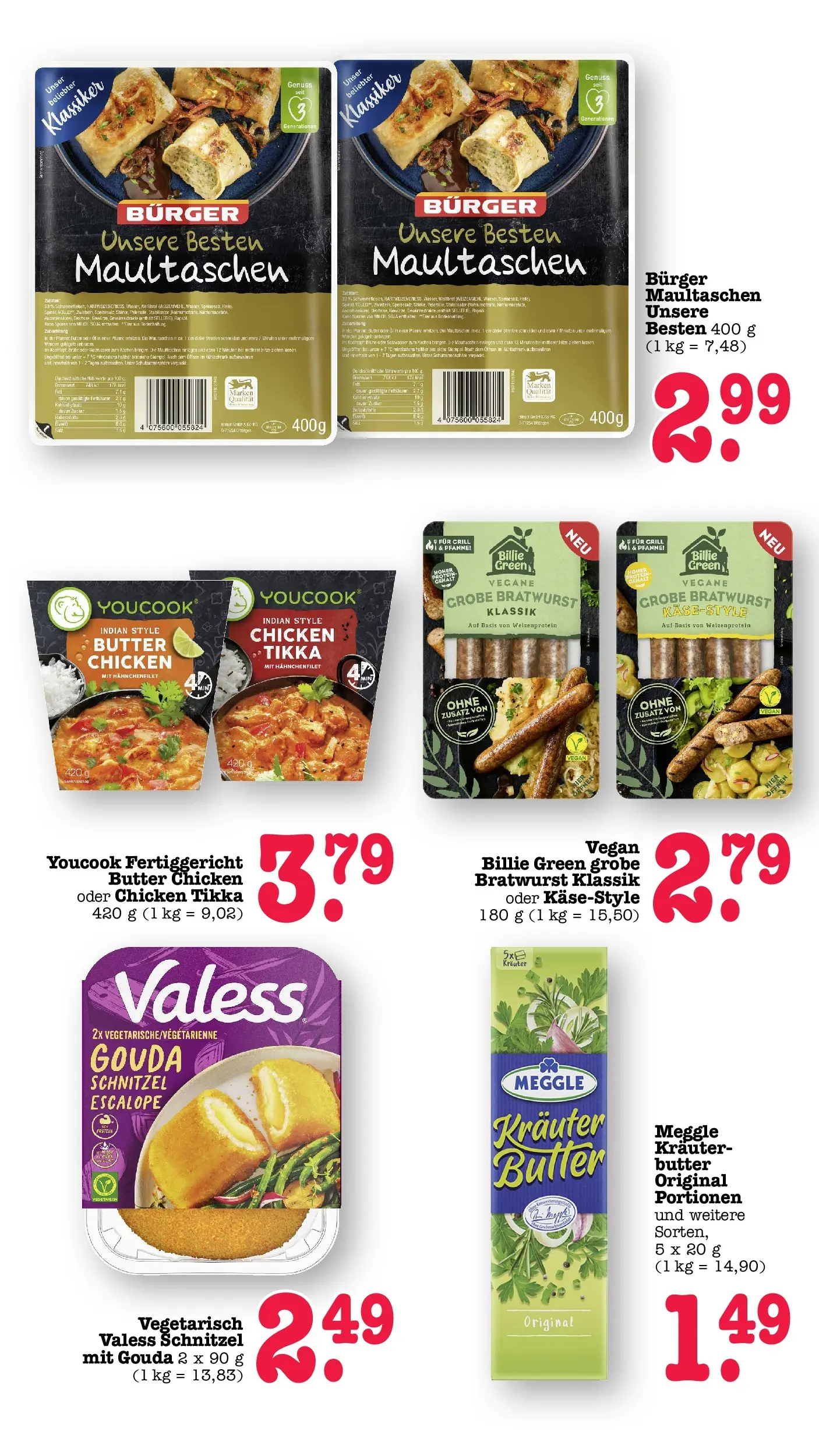 Edeka prospekt Offenbach (ab 14.06.2026) » Angebote Online | Seite: 32 | Produkte: Butter, Bratwurst, Burger, Maultaschen