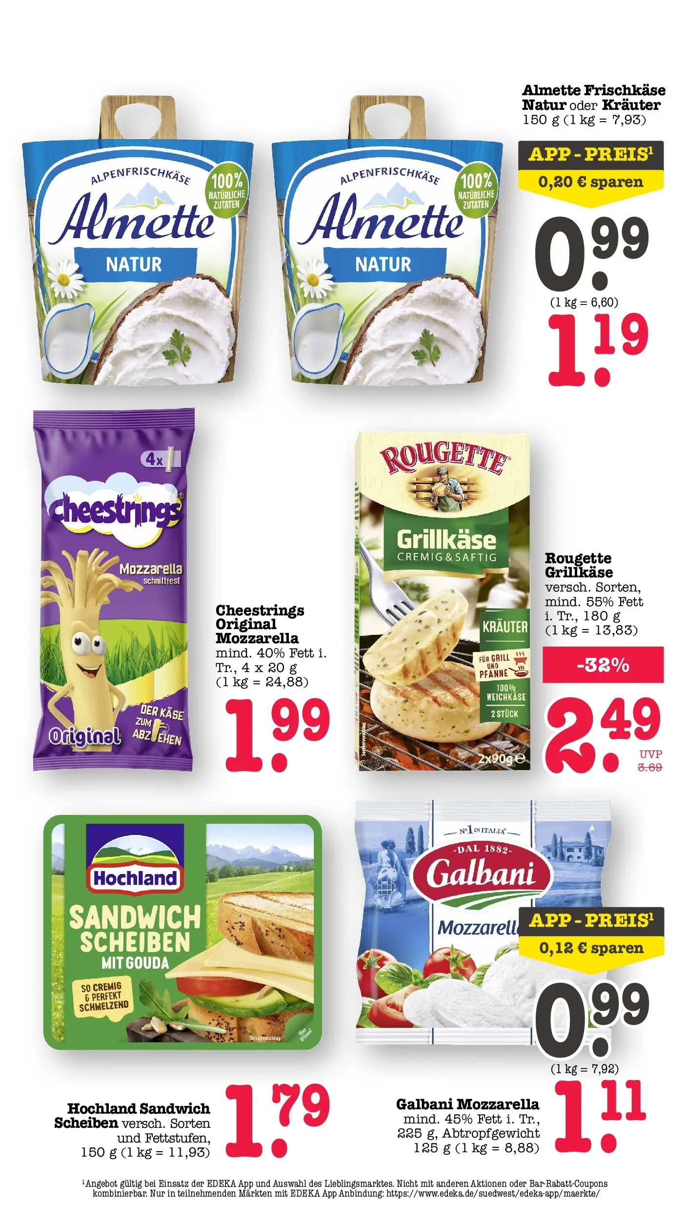 Edeka prospekt Offenbach (ab 14.06.2026) » Angebote Online | Seite: 33 | Produkte: Grill, Almette, Käse, Frischkase