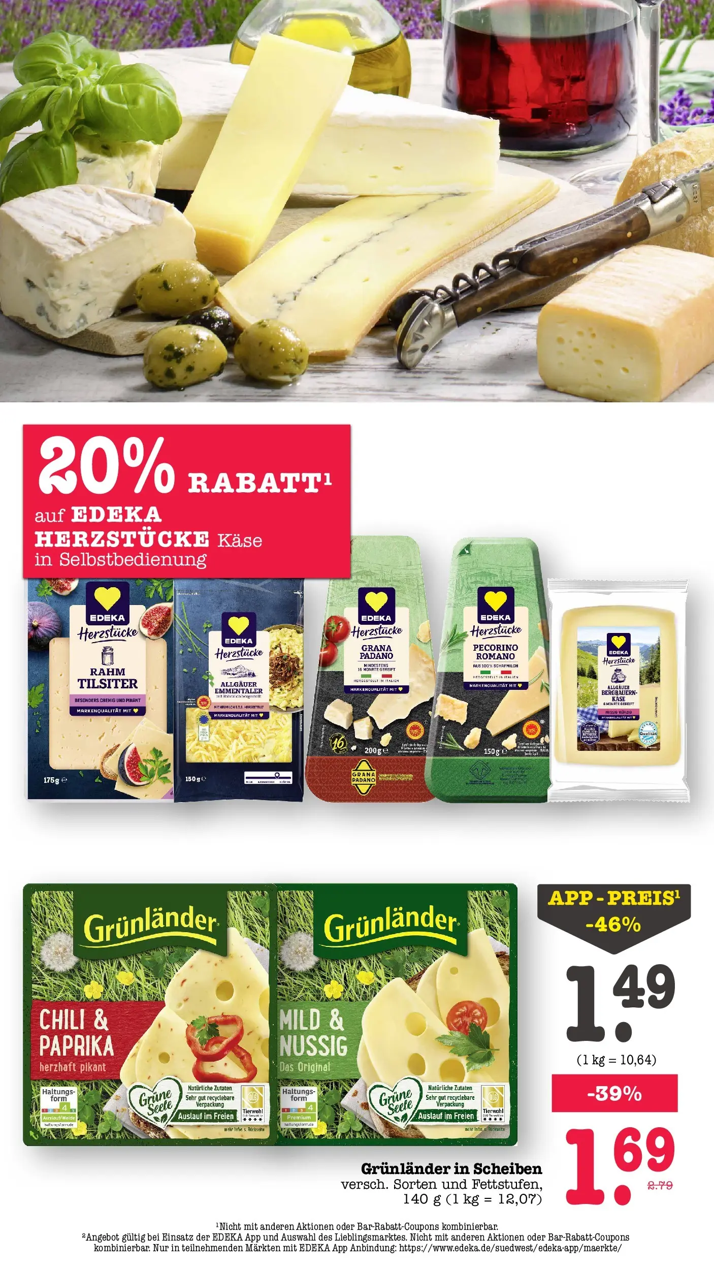 Edeka prospekt Offenbach (ab 14.06.2026) » Angebote Online | Seite: 34 | Produkte: Käse, Paprika, Grunlander, Chili