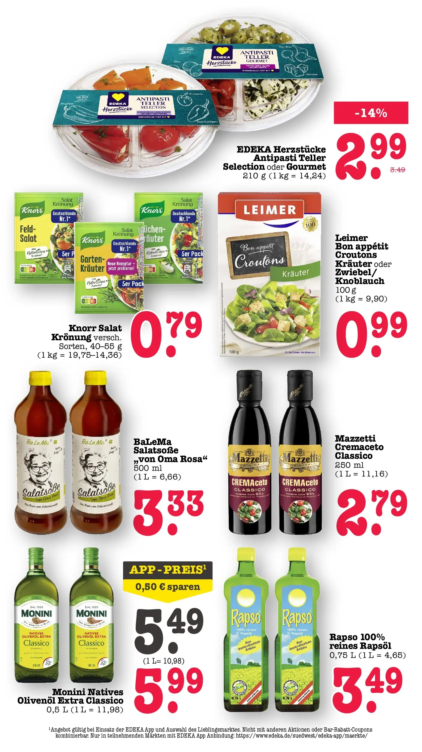 E center Prospekt Sinzheim (ab 14.06.2026) zum Blättern | Seite: 26 | Produkte: Balsamico, Knorr, Knoblauch, Salat E center Prospekt Sinzheim (ab 14.06.2026) zum Blättern | Seite: 26 | Produkte: Balsamico, Knorr, Knoblauch, Salat