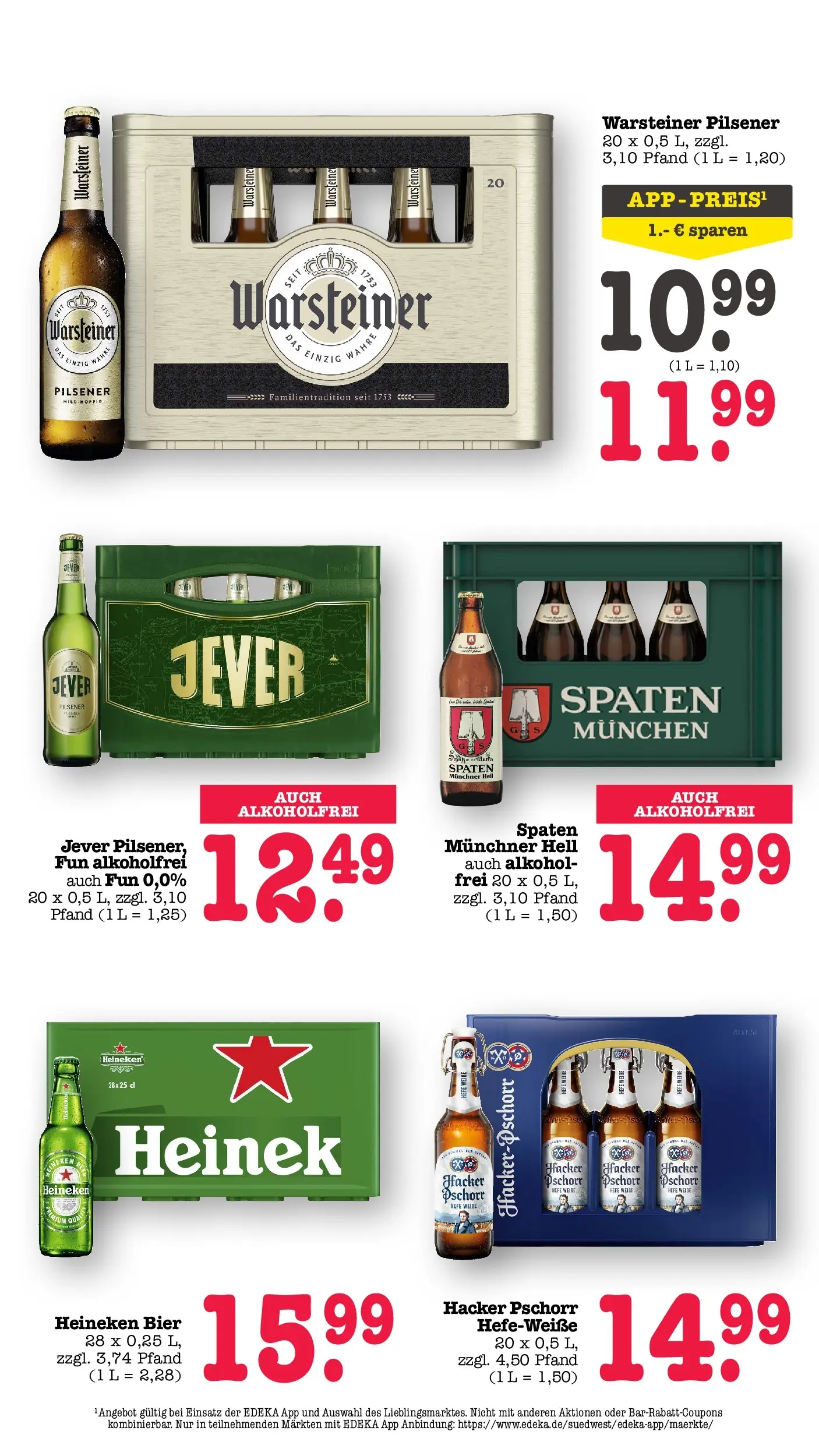 Edeka prospekt Offenbach (ab 14.06.2026) » Angebote Online | Seite: 49 | Produkte: Bier, Heineken, Warsteiner, Jever