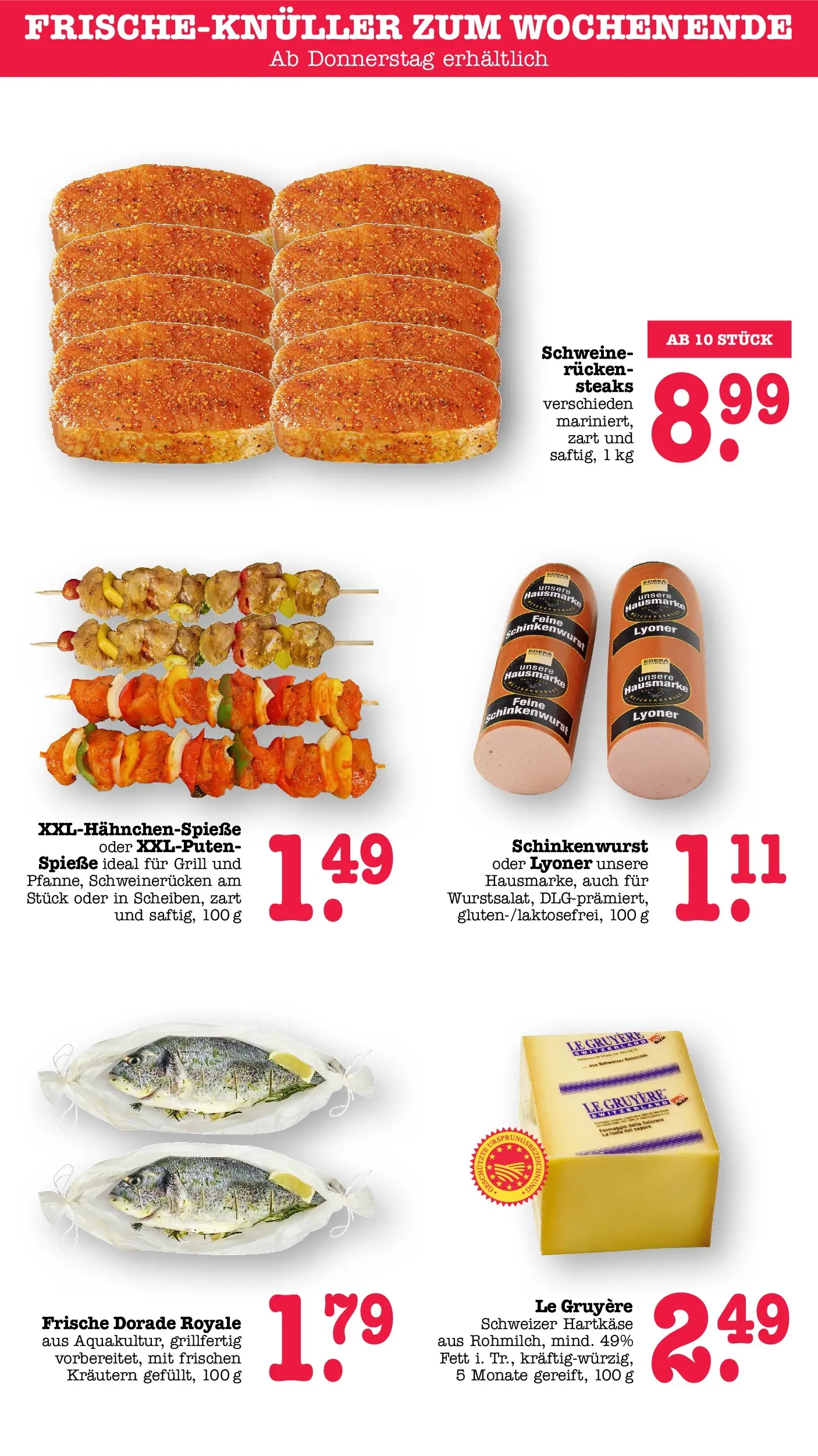 Edeka prospekt Offenbach (ab 14.06.2026) » Angebote Online | Seite: 68 | Produkte: Dorade, Grill, Spieße, Schweinerucken