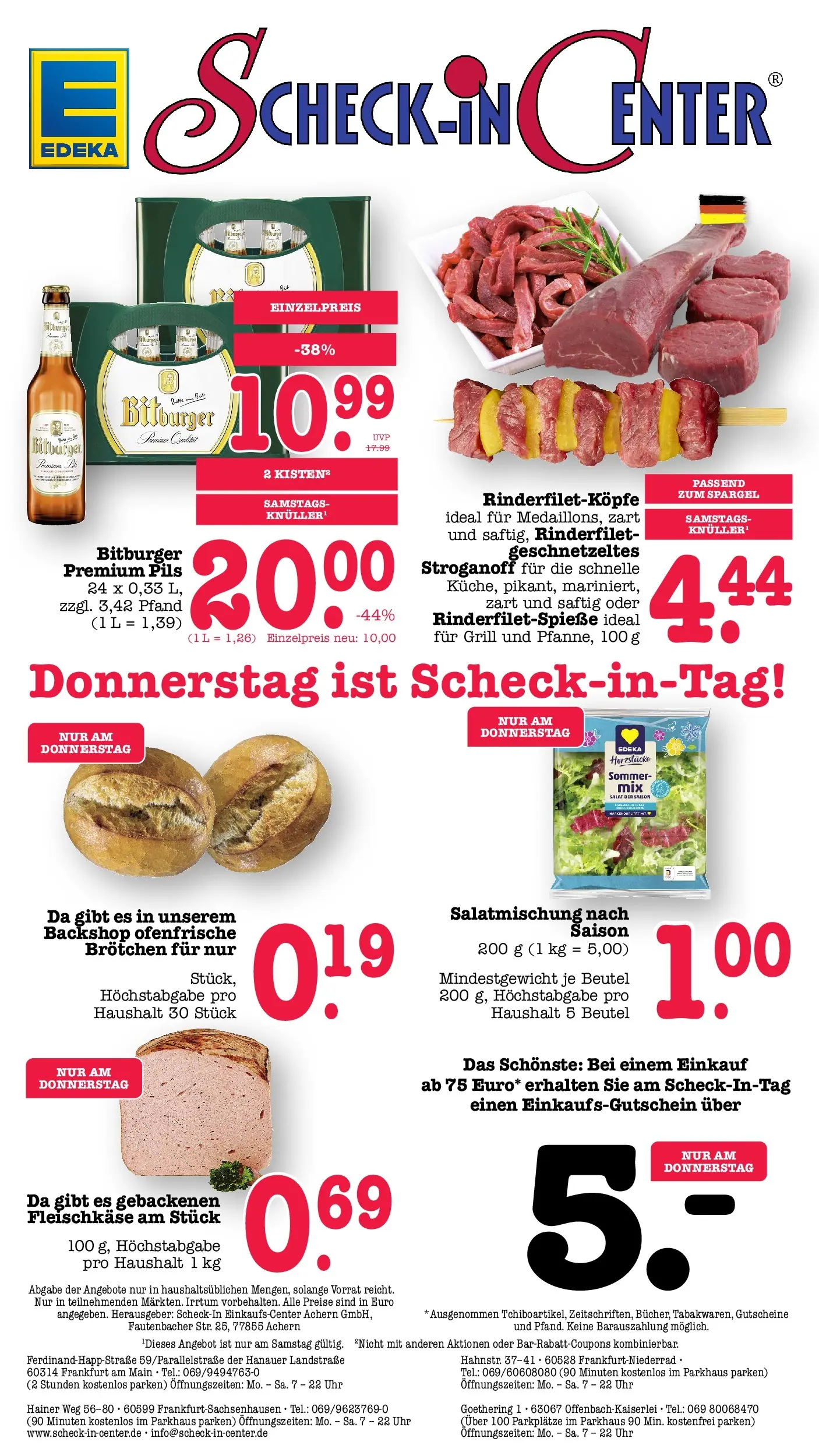 Edeka prospekt Offenbach (ab 14.06.2026) » Angebote Online | Seite: 70 | Produkte: Bitburger, Rinderfilet, Ofenfrische, Salat