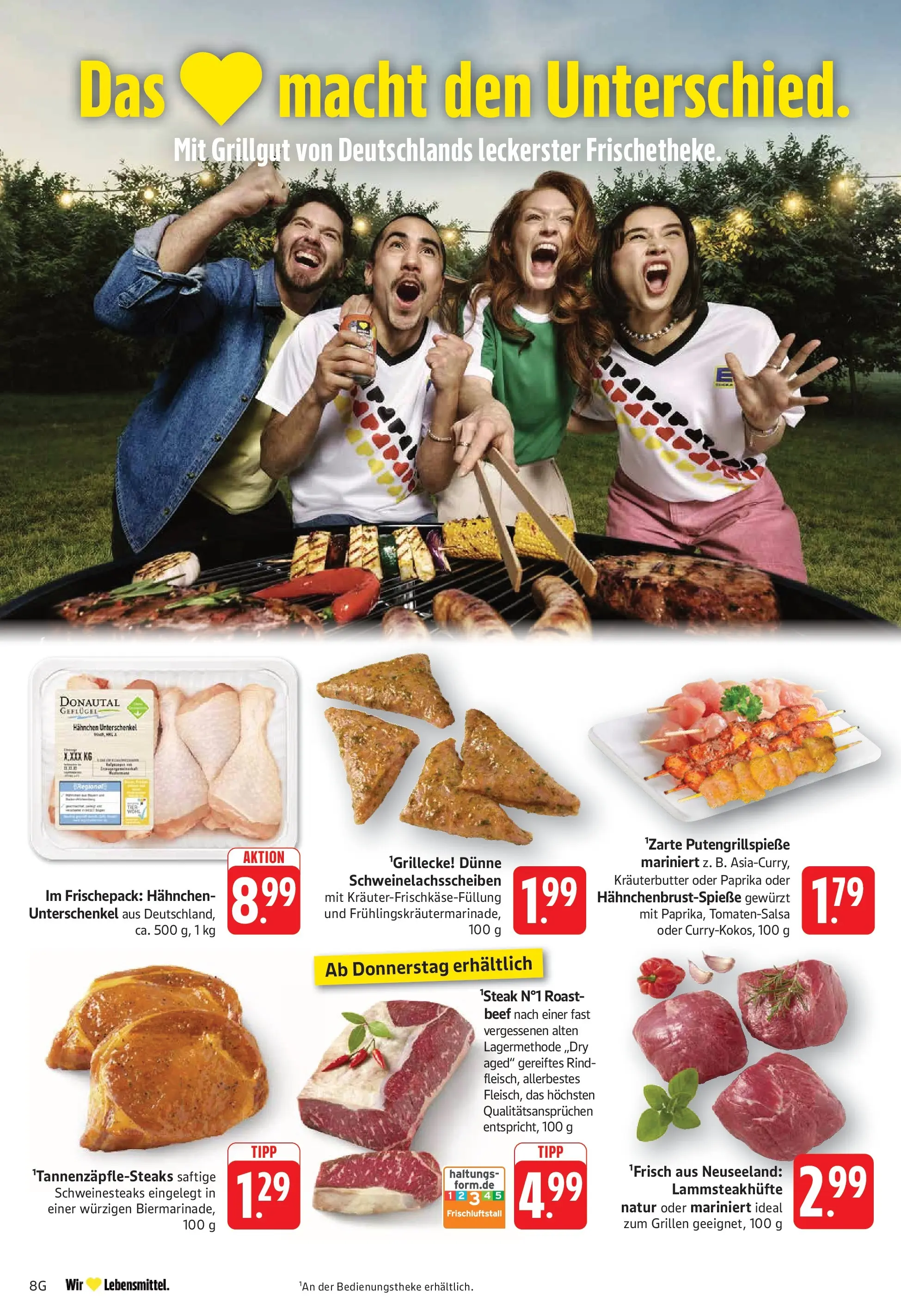 Edeka prospekt Göppingen (ab 14.06.2026) » Angebote Online | Seite: 8 | Produkte: Hahnchen, Kräuterbutter, Roastbeef, Steak