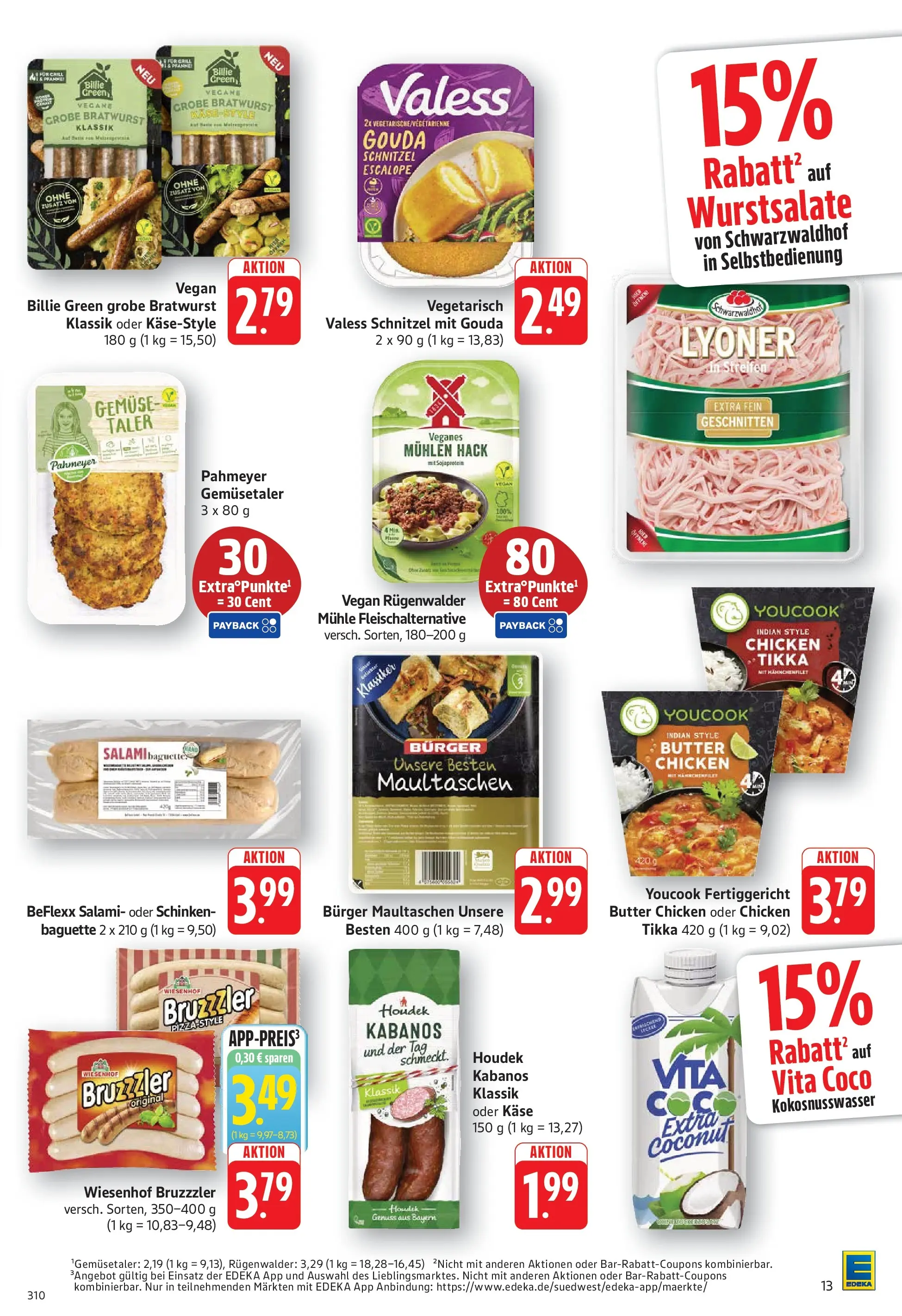 Edeka prospekt Göppingen (ab 14.06.2026) » Angebote Online | Seite: 13 | Produkte: Mühle, Schnitzel, Schinken, Pizza
