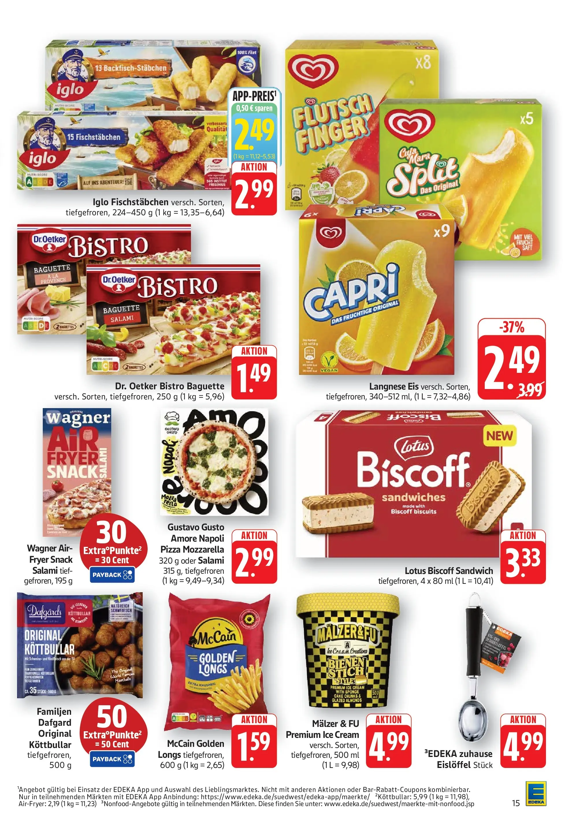 Edeka prospekt Göppingen (ab 14.06.2026) » Angebote Online | Seite: 15 | Produkte: Baguette, McCain, Pizza, Eis