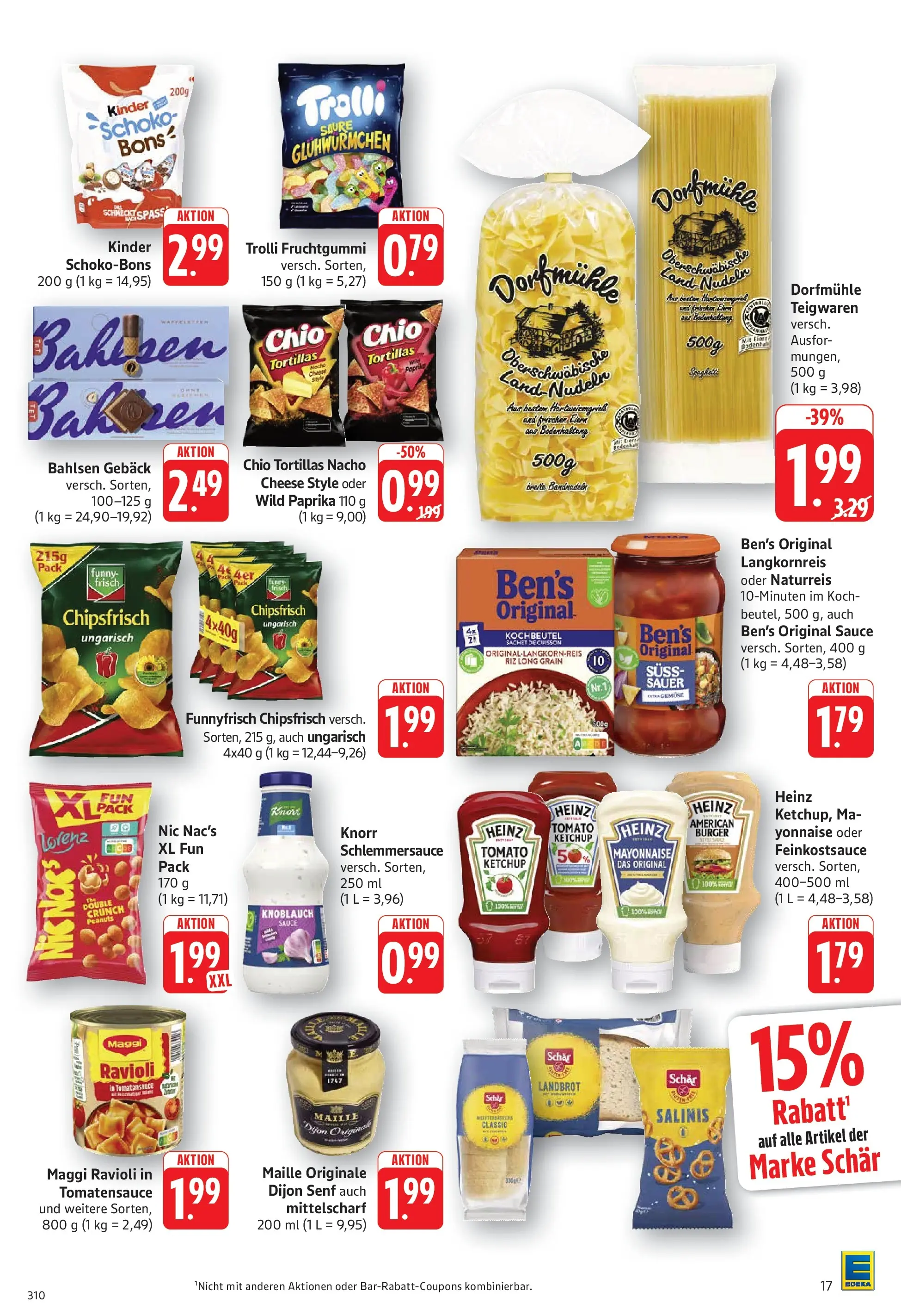 Edeka prospekt Göppingen (ab 14.06.2026) » Angebote Online | Seite: 17 | Produkte: Knorr, Mayonnaise, Pasta, Chips